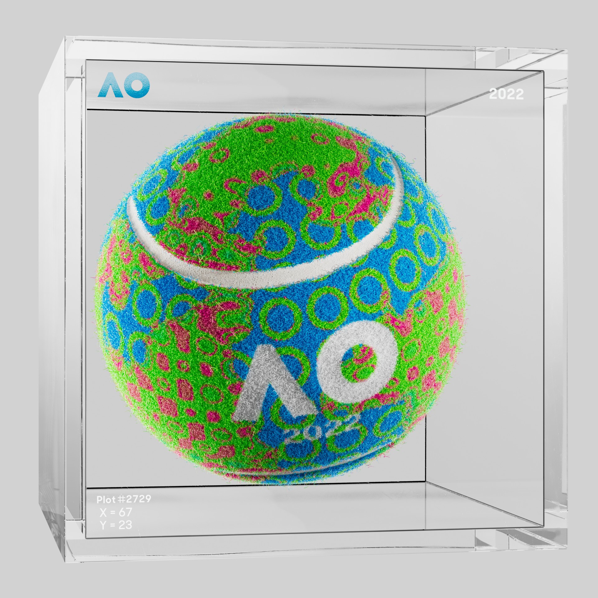 The Australian Open - The Australian Open Art Ball - AO Art Ball #3822 - NFT # 3822
