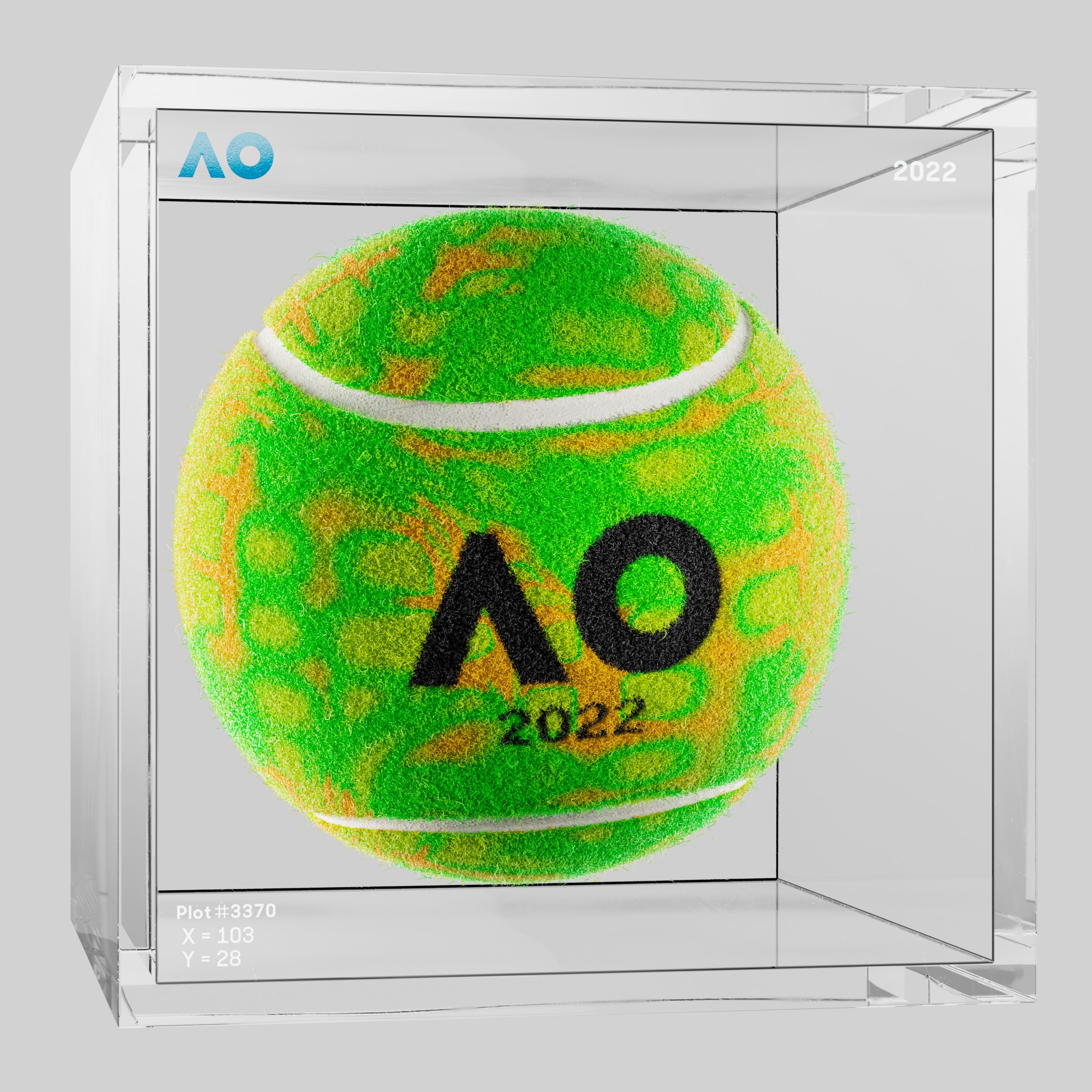 The Australian Open - The Australian Open Art Ball - AO Art Ball #3825 - NFT # 3825