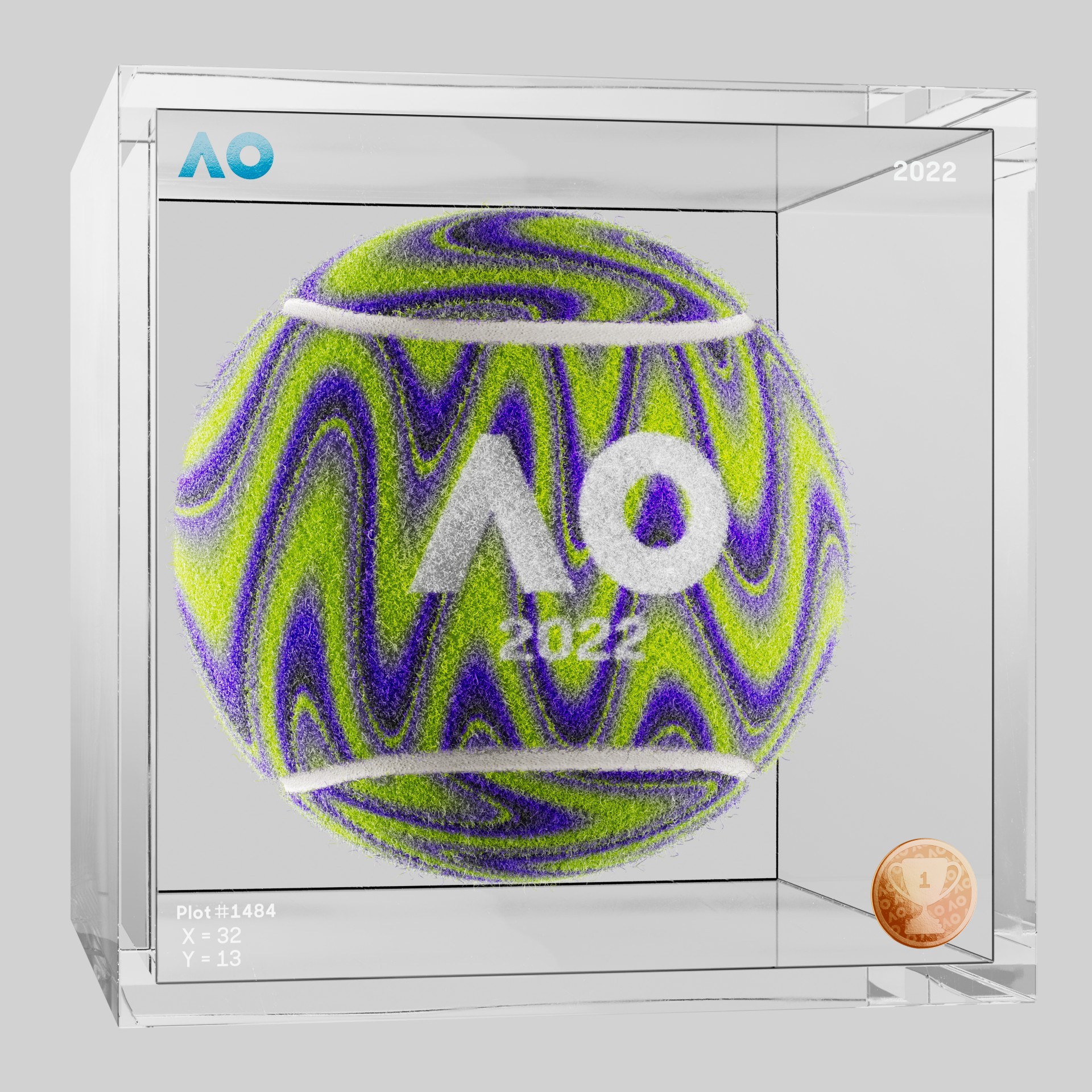 The Australian Open - The Australian Open Art Ball - AO Art Ball #3827 - NFT # 3827