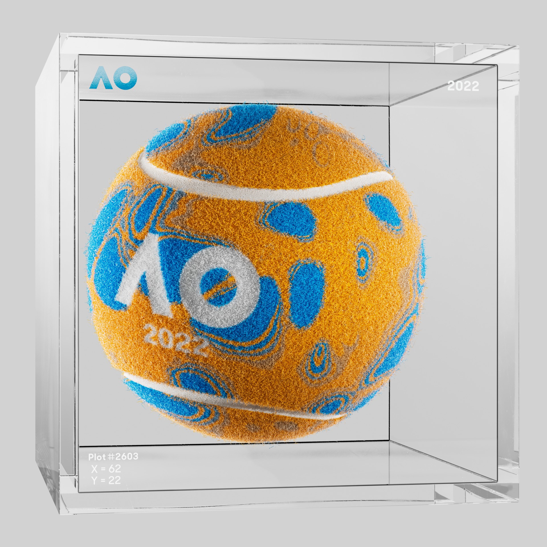 The Australian Open - The Australian Open Art Ball - AO Art Ball #3828 - NFT # 3828