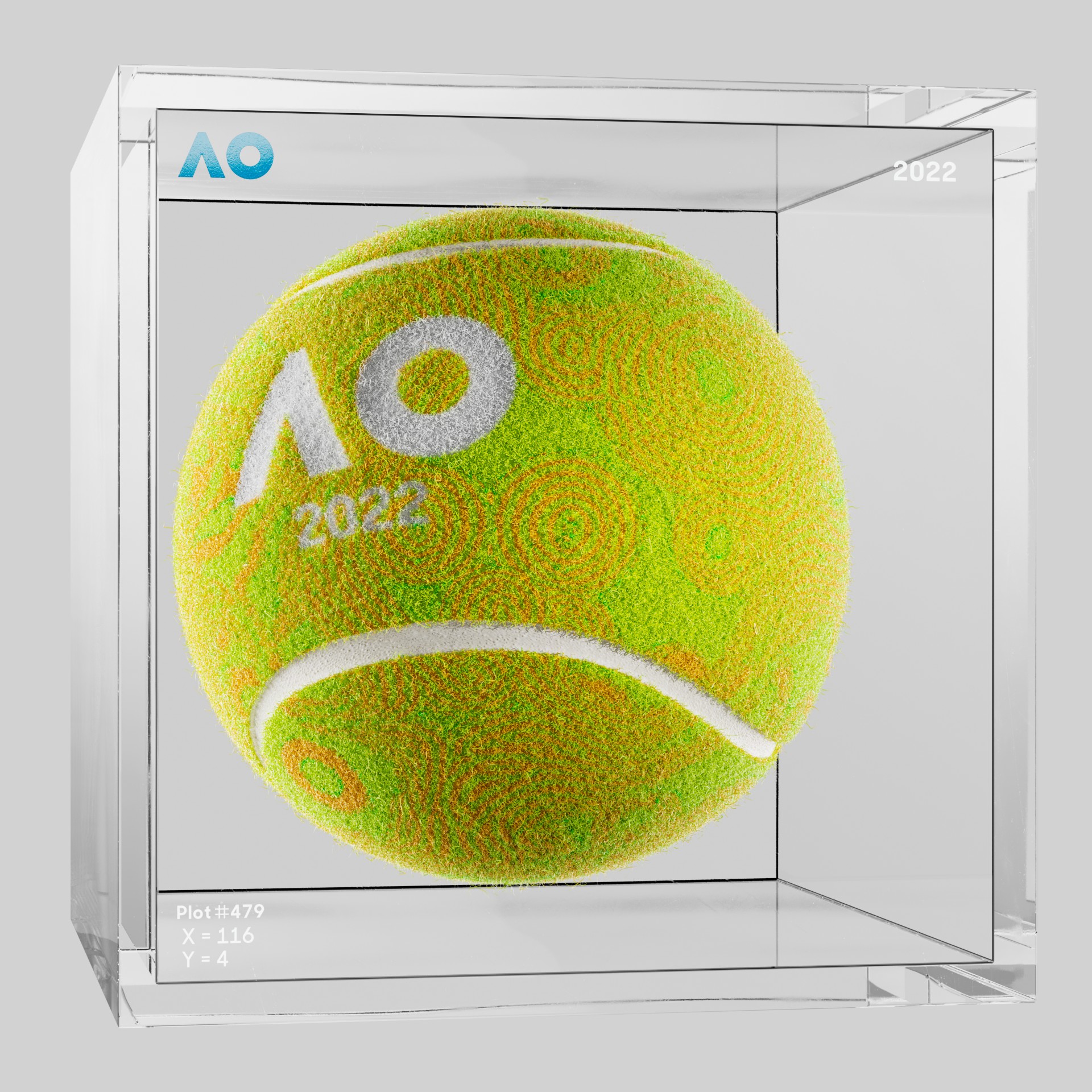 The Australian Open - The Australian Open Art Ball - AO Art Ball #3832 - NFT # 3832