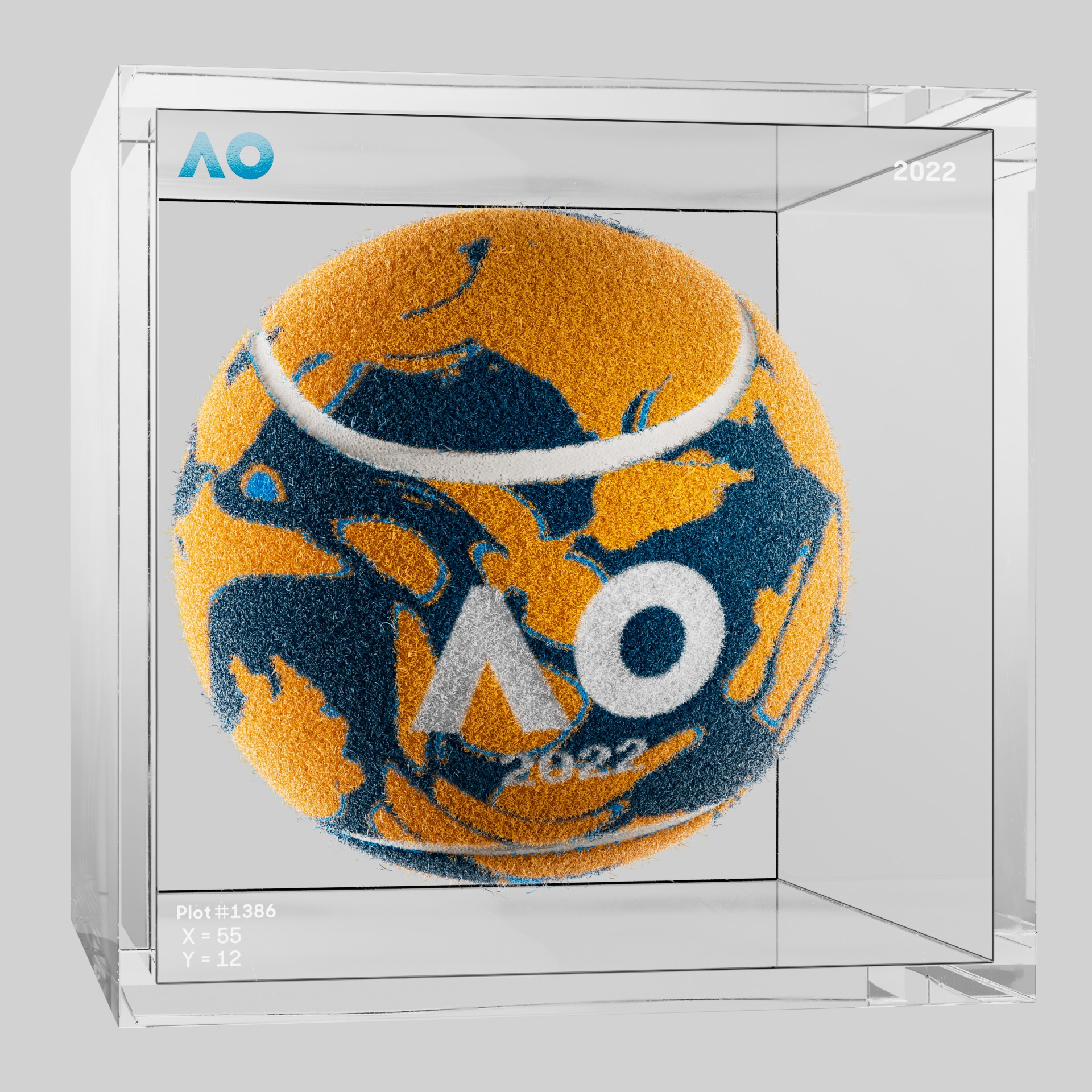 The Australian Open - The Australian Open Art Ball - AO Art Ball #3834 - NFT # 3834