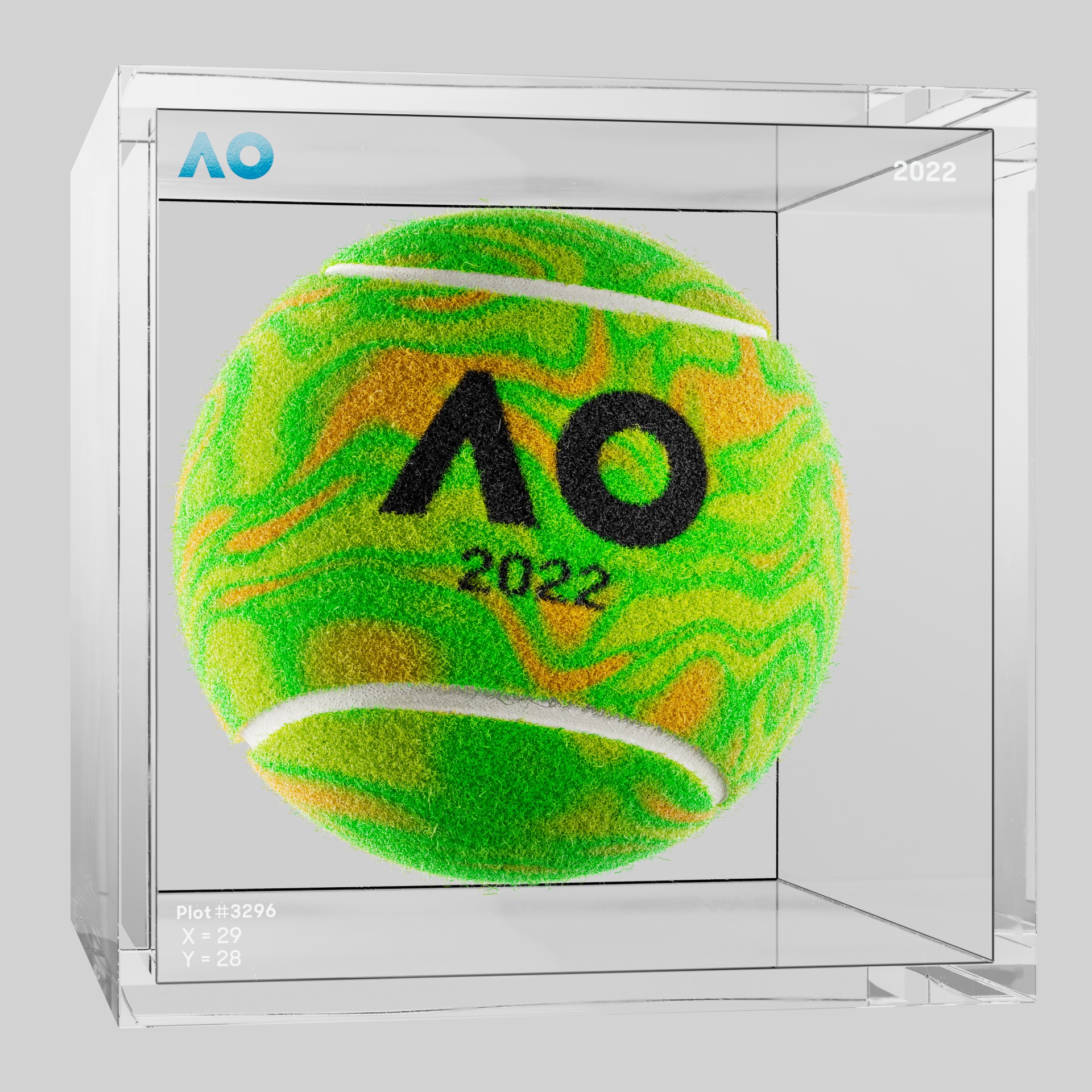 The Australian Open - The Australian Open Art Ball - AO Art Ball #3835 - NFT # 3835