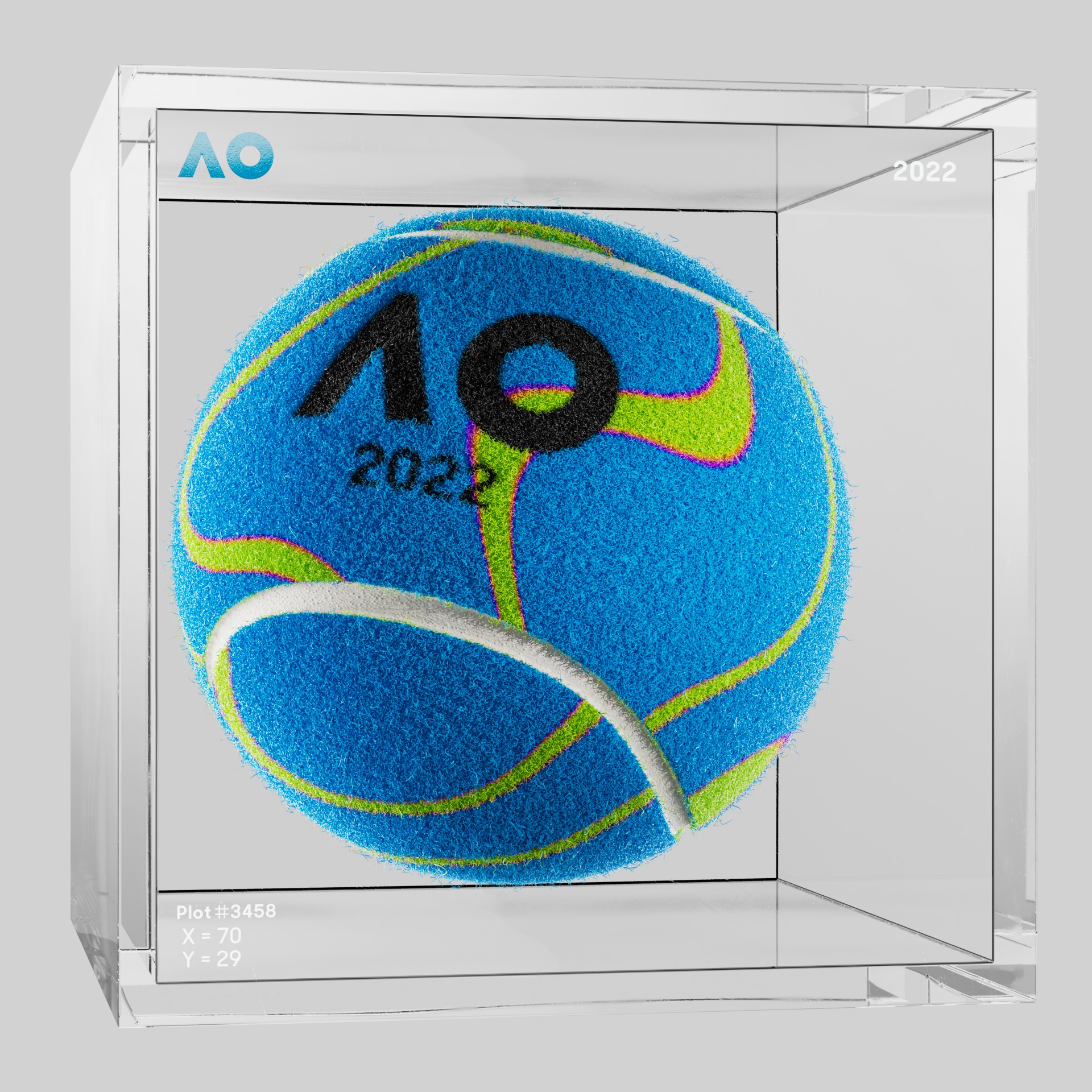The Australian Open - The Australian Open Art Ball - AO Art Ball #3836 - NFT # 3836