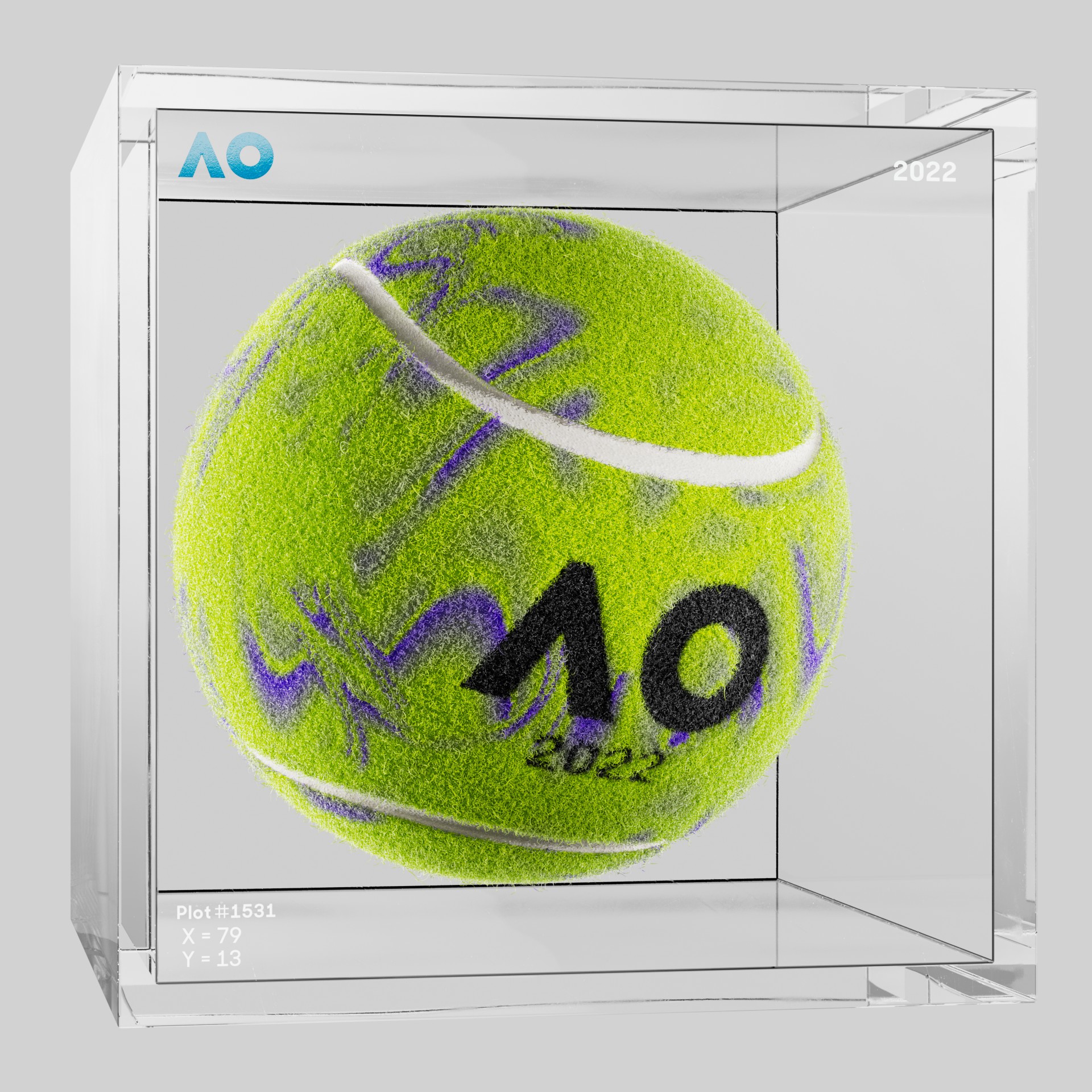 The Australian Open - The Australian Open Art Ball - AO Art Ball #3837 - NFT # 3837