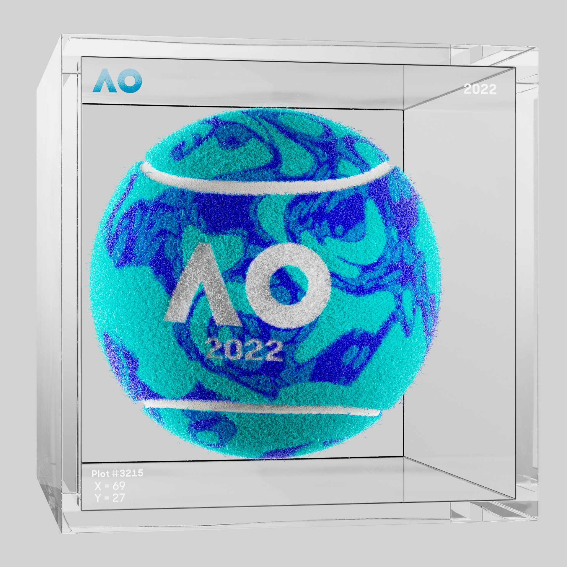 The Australian Open - The Australian Open Art Ball - AO Art Ball #3839 - NFT # 3839