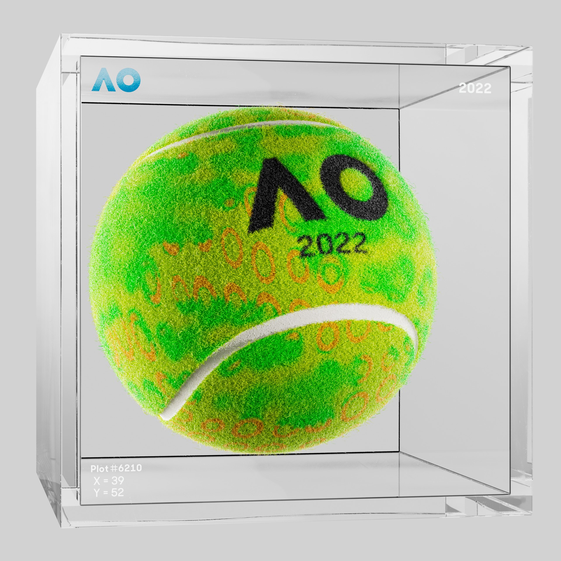 The Australian Open - The Australian Open Art Ball - AO Art Ball #3840 - NFT # 3840