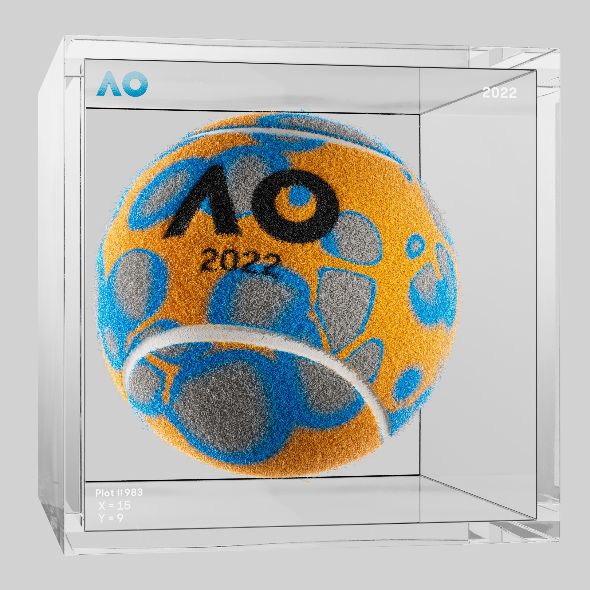 The Australian Open - The Australian Open Art Ball - AO Art Ball #3843 - NFT # 3843