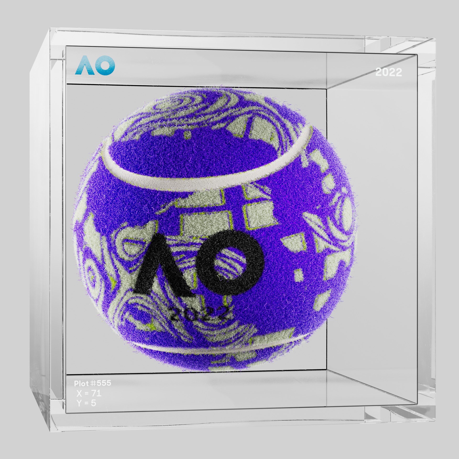 The Australian Open - The Australian Open Art Ball - AO Art Ball #3844 - NFT # 3844