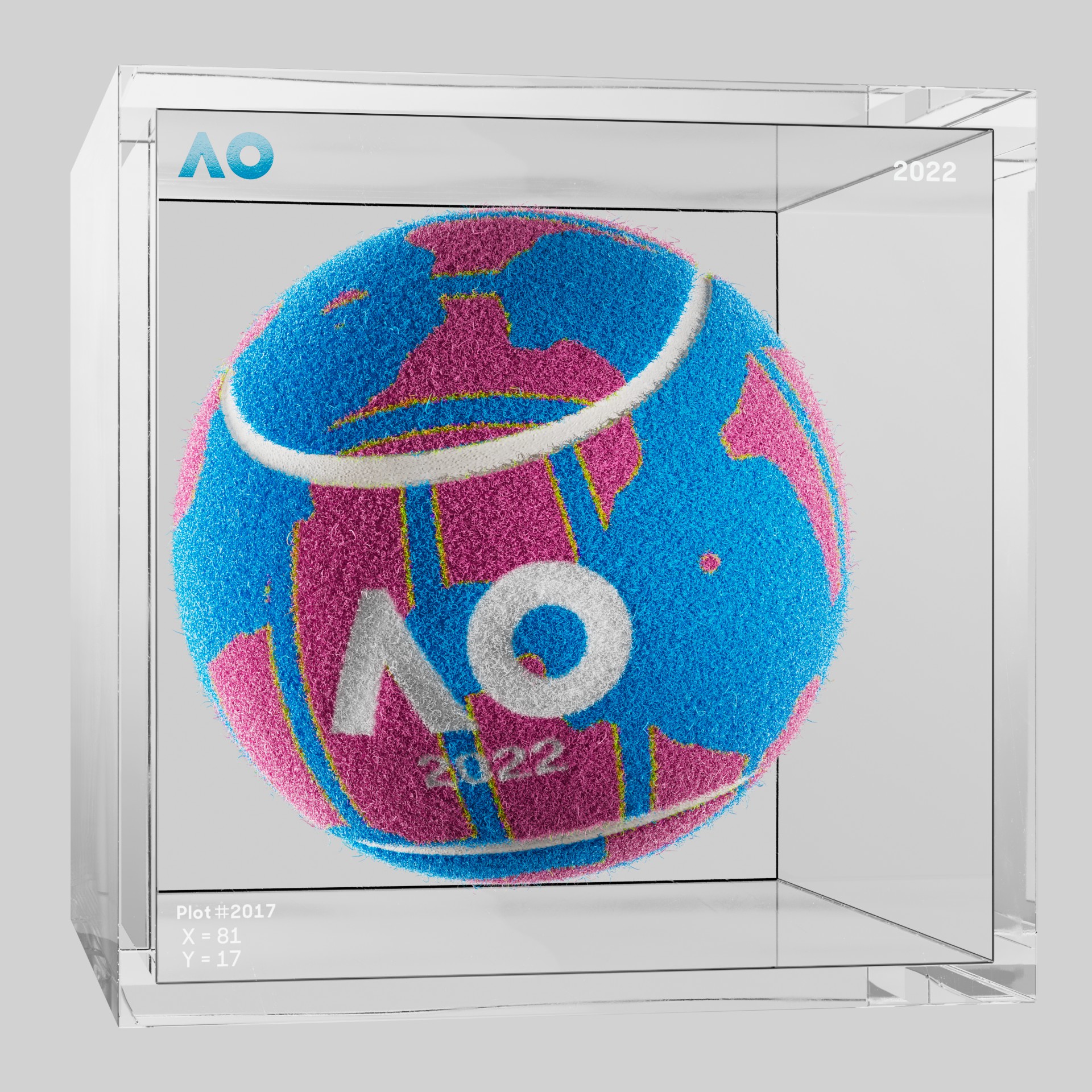 The Australian Open - The Australian Open Art Ball - AO Art Ball #3845 - NFT # 3845