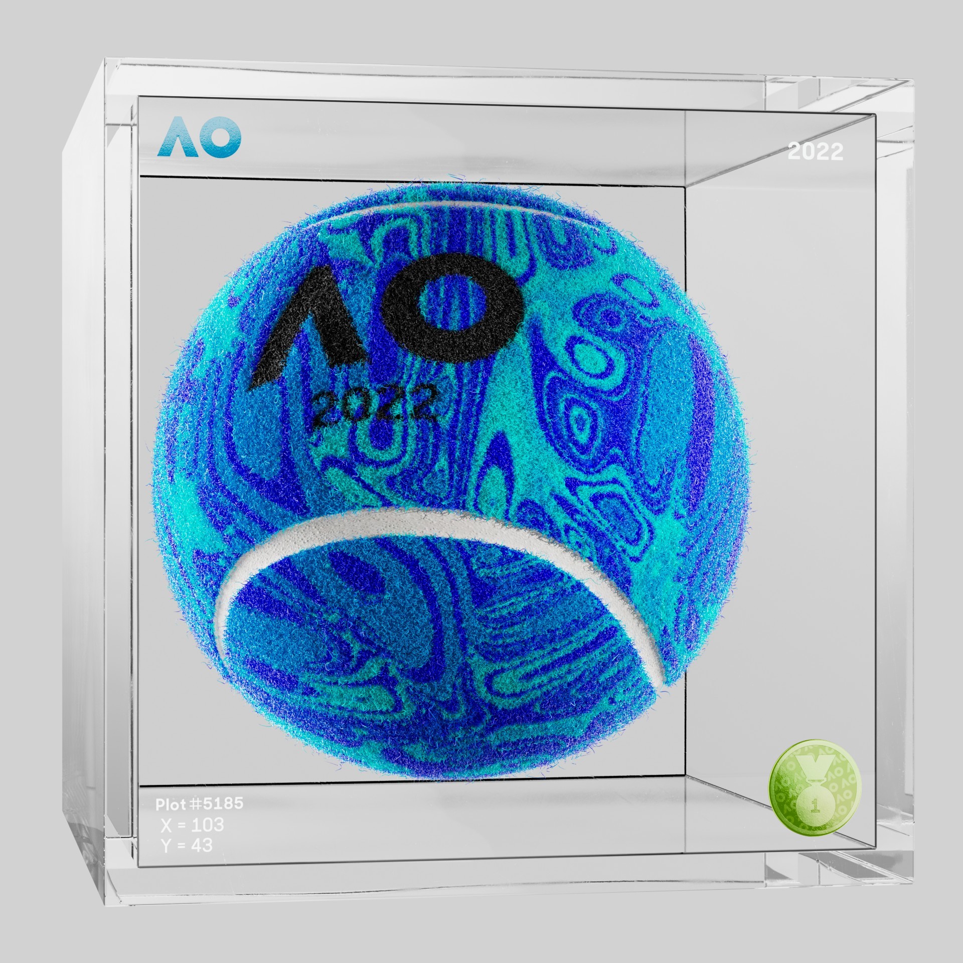 The Australian Open - The Australian Open Art Ball - AO Art Ball #3847 - NFT # 3847