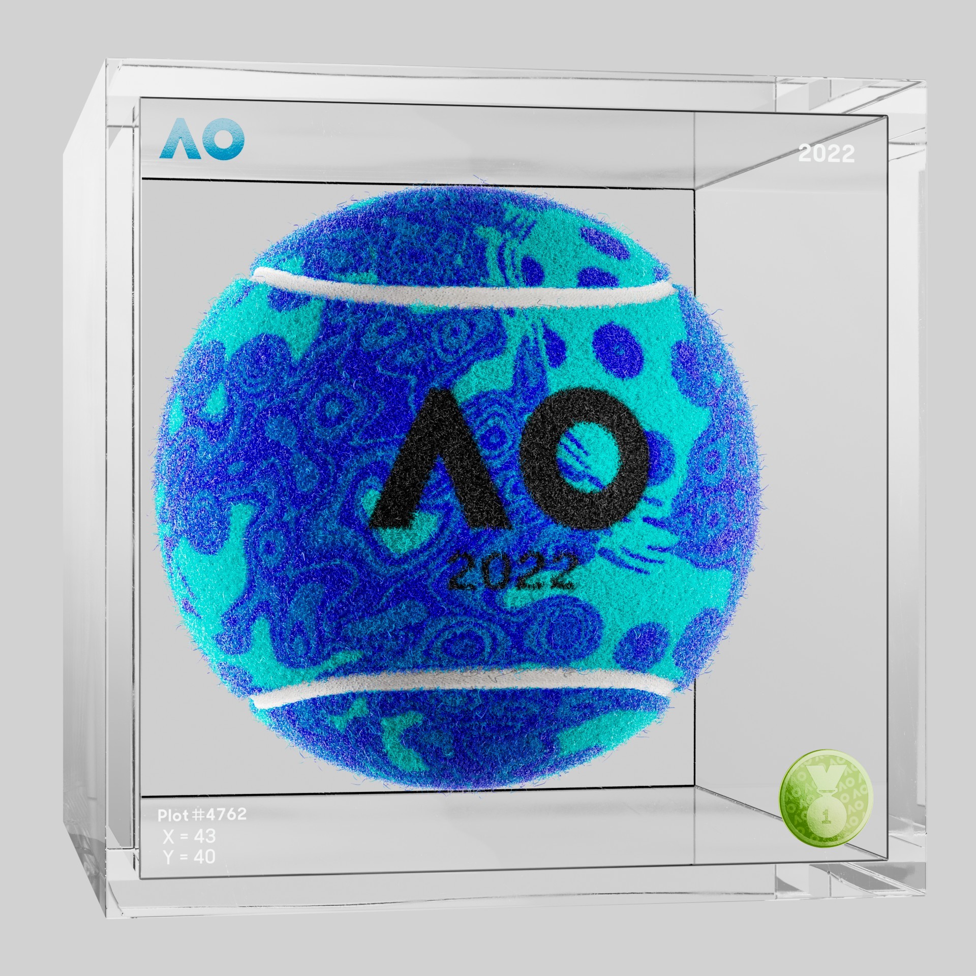 The Australian Open - The Australian Open Art Ball - AO Art Ball #3848 - NFT # 3848