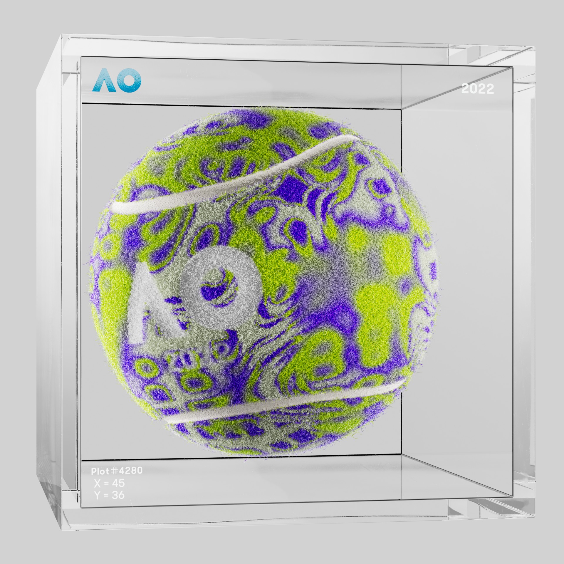 The Australian Open - The Australian Open Art Ball - AO Art Ball #3850 - NFT # 3850