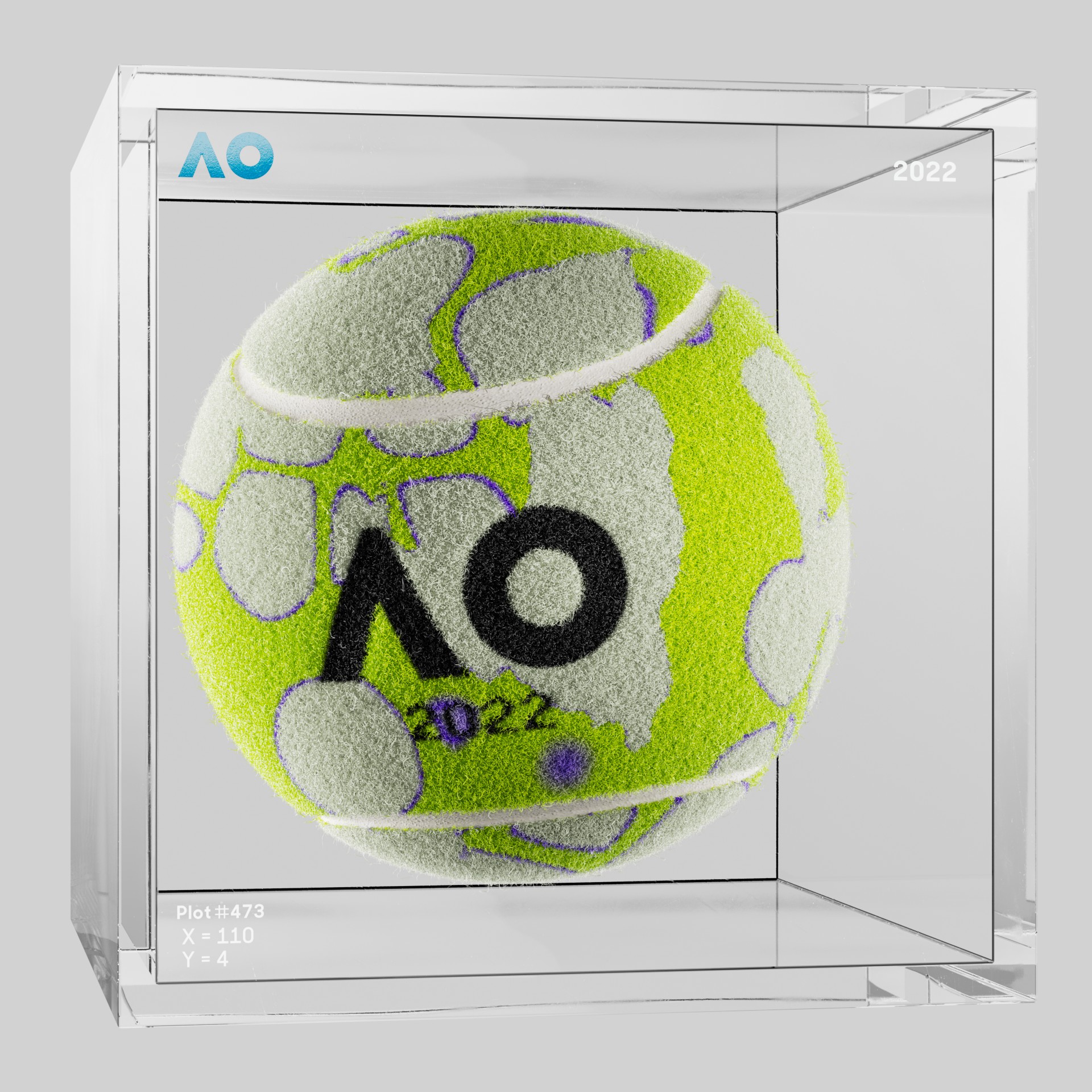 The Australian Open - The Australian Open Art Ball - AO Art Ball #3852 - NFT # 3852