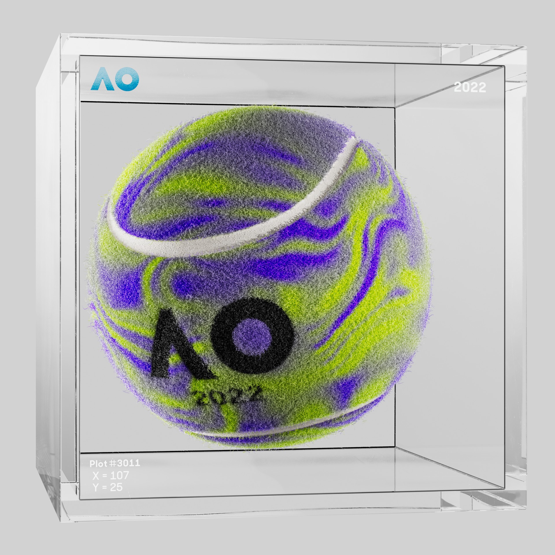 The Australian Open - The Australian Open Art Ball - AO Art Ball #3855 - NFT # 3855