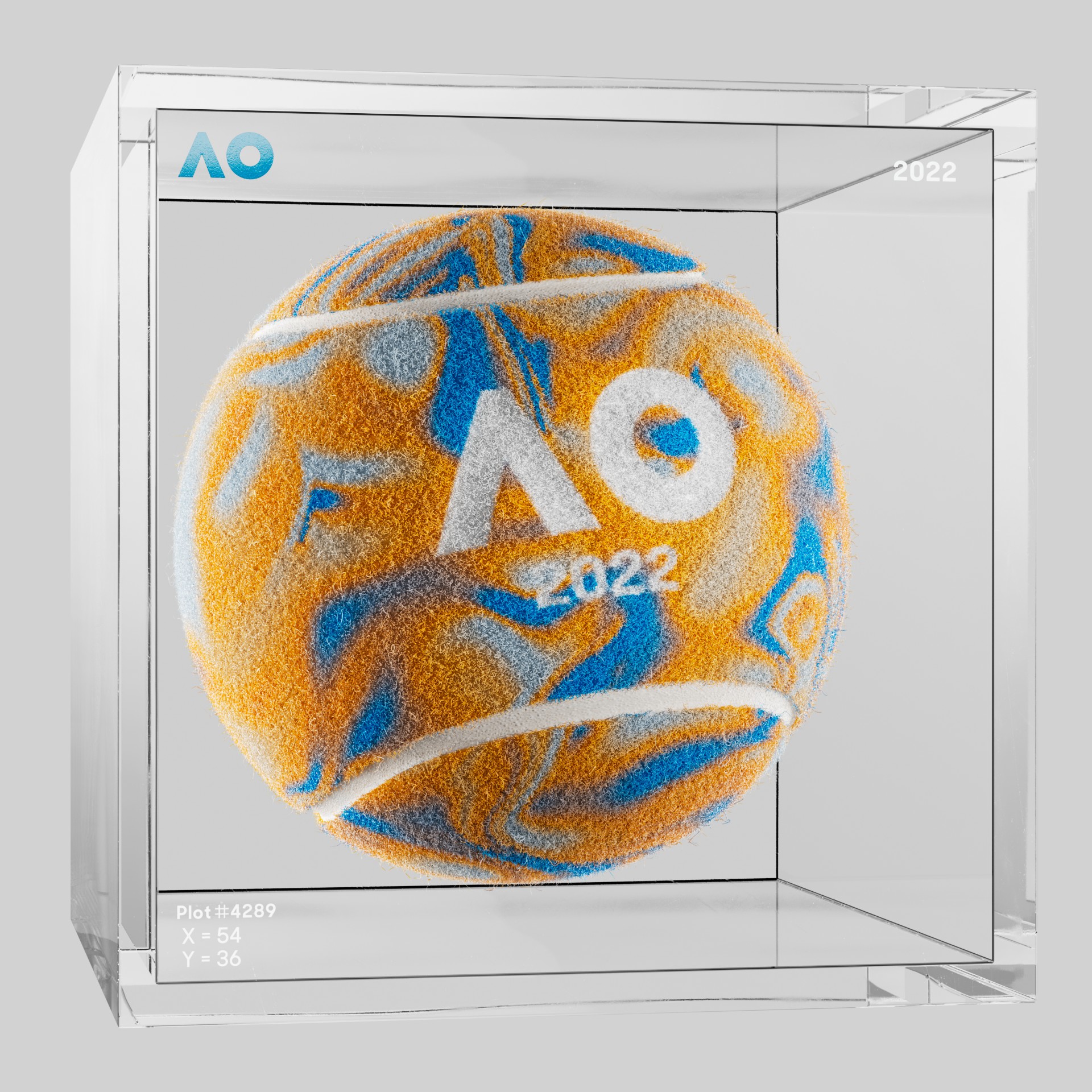 The Australian Open - The Australian Open Art Ball - AO Art Ball #3857 - NFT # 3857