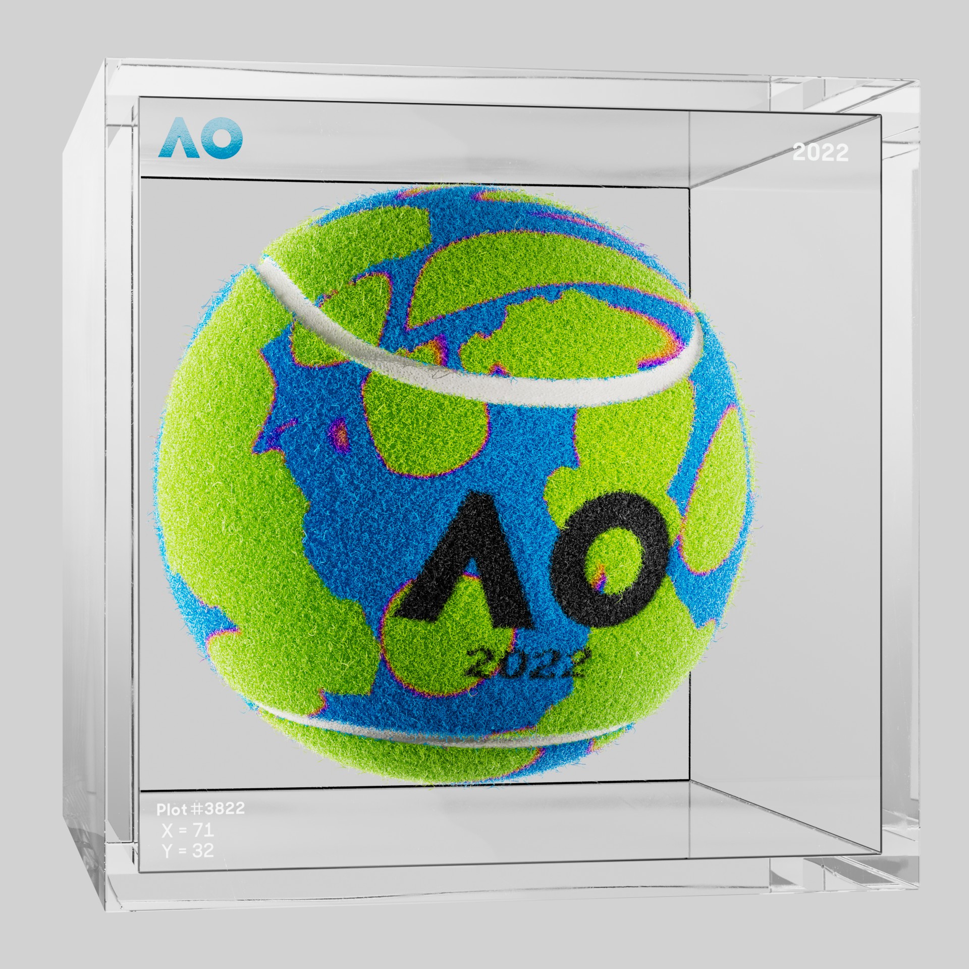 The Australian Open - The Australian Open Art Ball - AO Art Ball #3861 - NFT # 3861