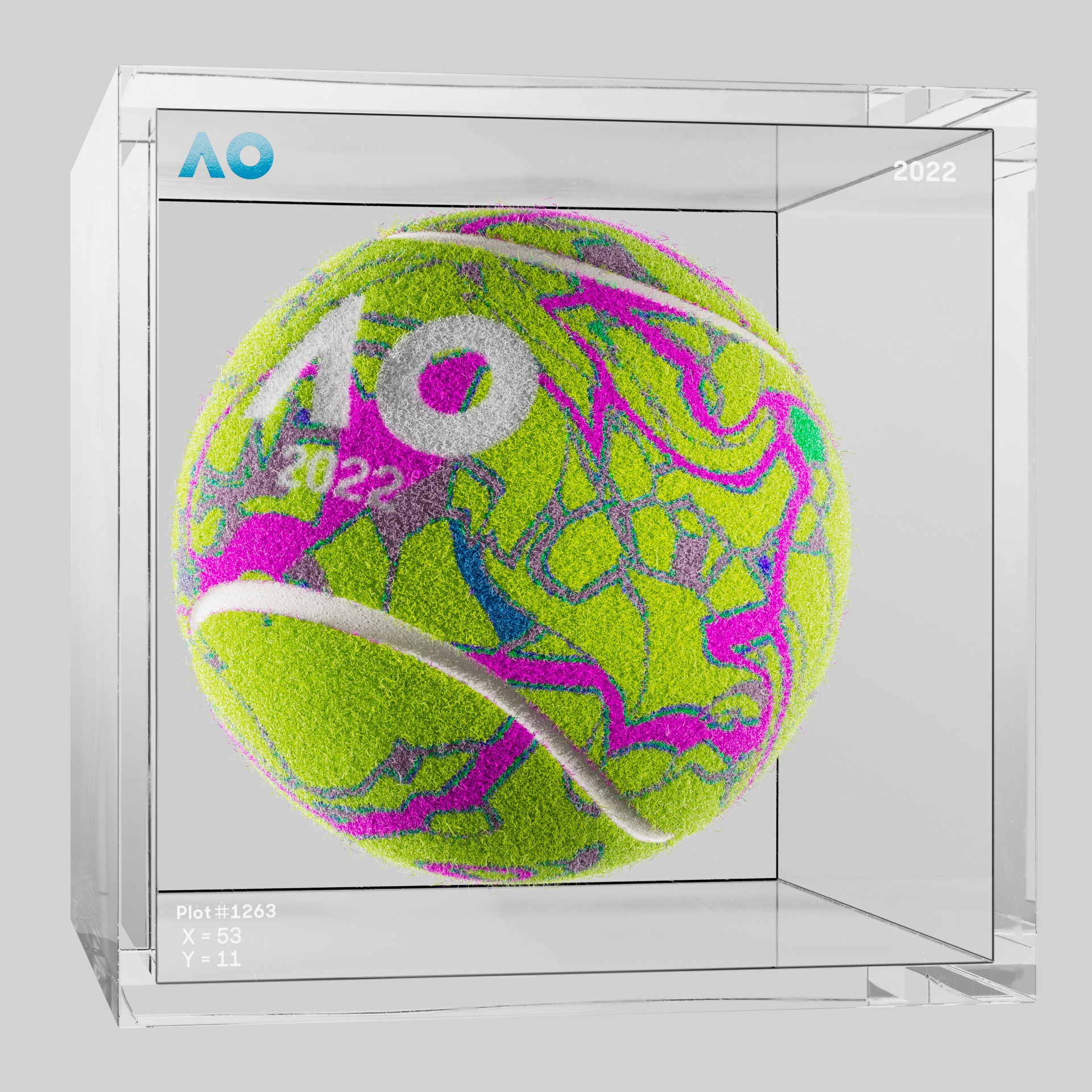 The Australian Open - The Australian Open Art Ball - AO Art Ball #3862 - NFT # 3862