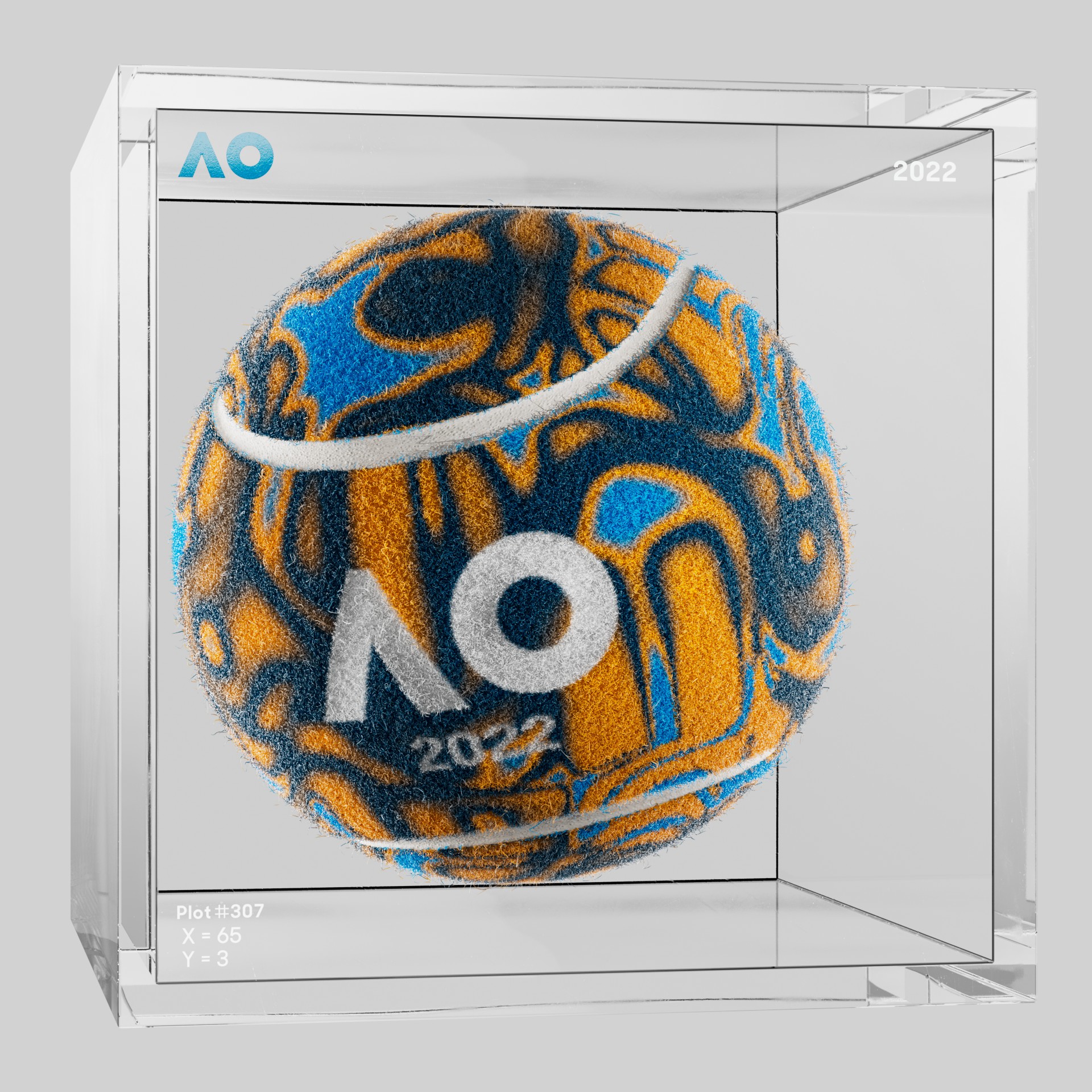 The Australian Open - The Australian Open Art Ball - AO Art Ball #3863 - NFT # 3863