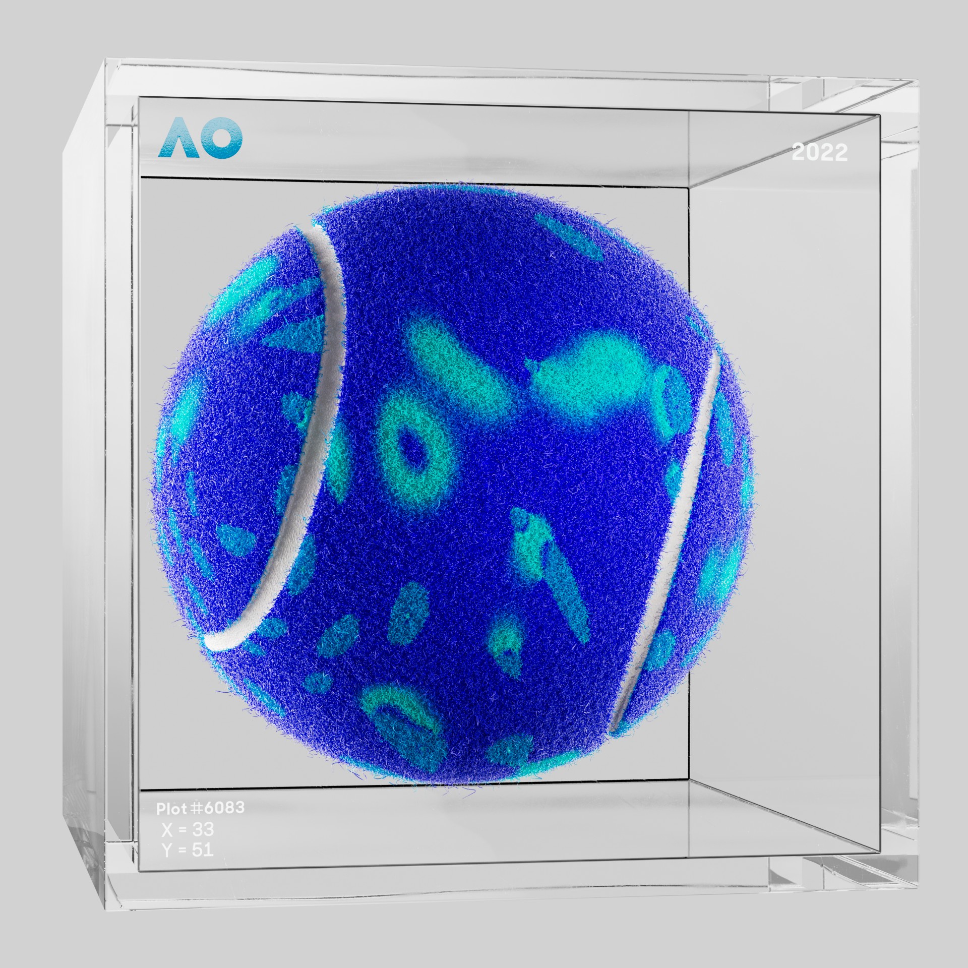 The Australian Open - The Australian Open Art Ball - AO Art Ball #3864 - NFT # 3864