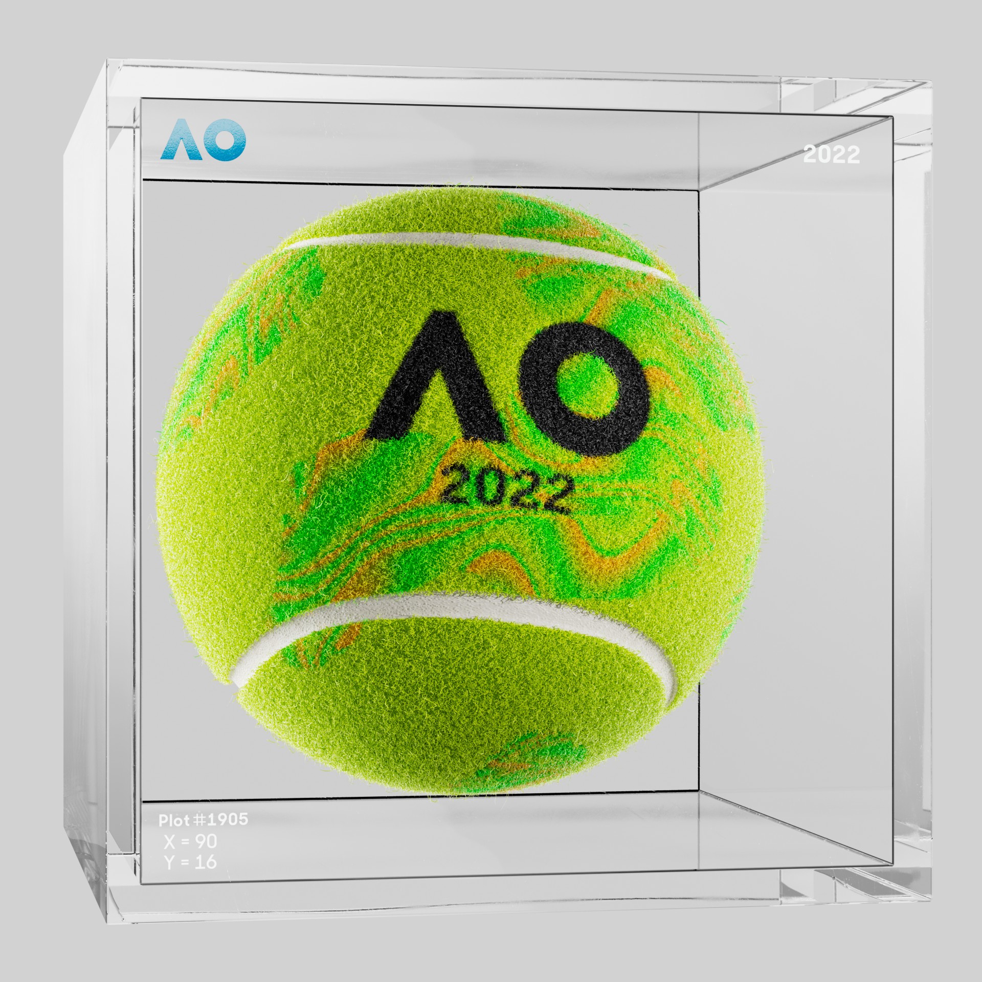 The Australian Open - The Australian Open Art Ball - AO Art Ball #3866 - NFT # 3866