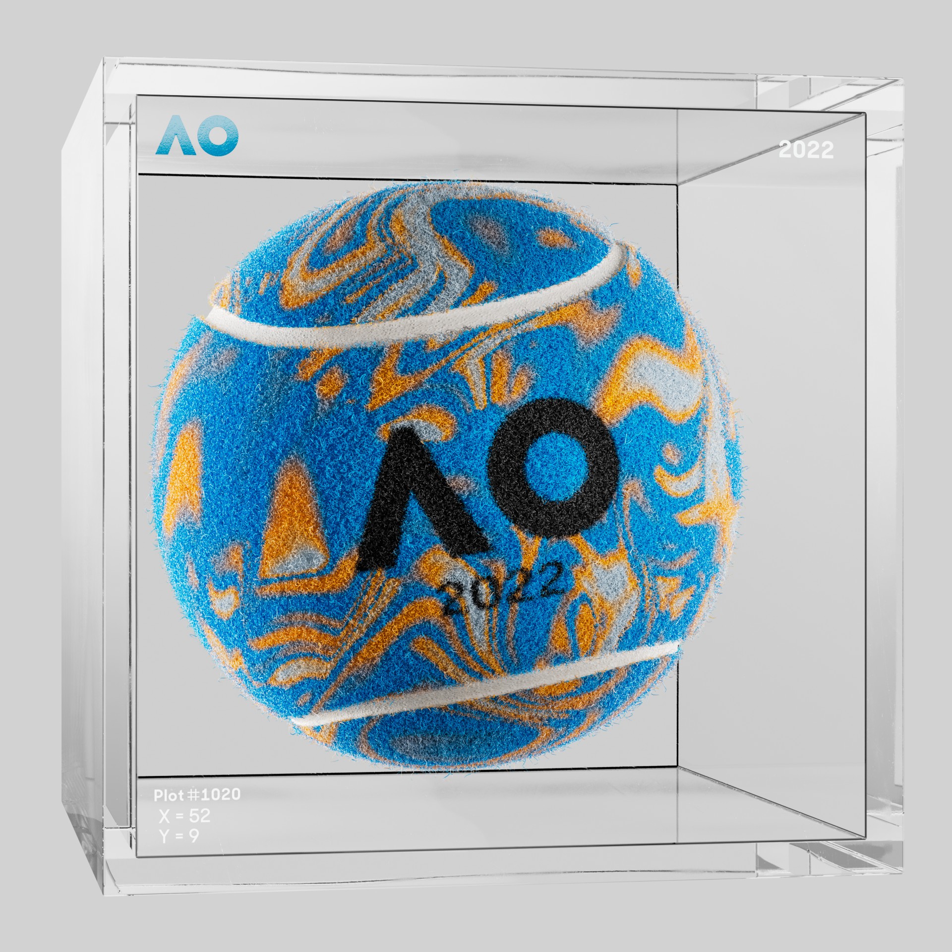 The Australian Open - The Australian Open Art Ball - AO Art Ball #3867 - NFT # 3867