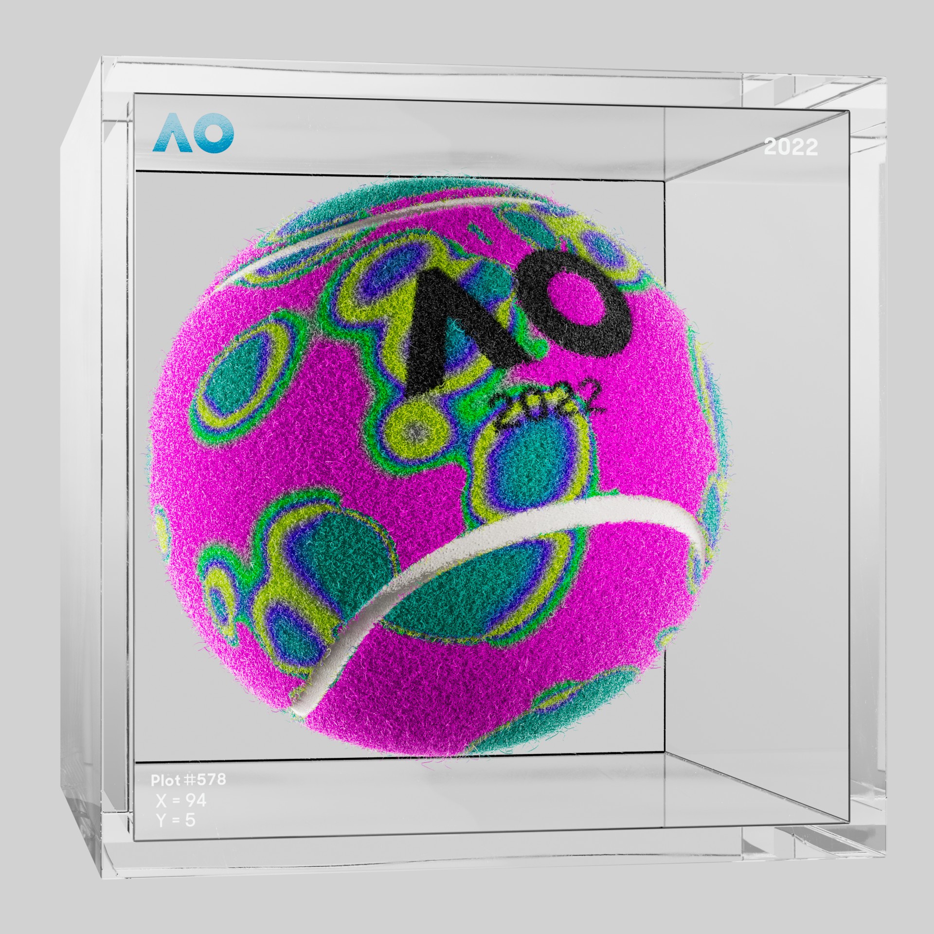 The Australian Open - The Australian Open Art Ball - AO Art Ball #3869 - NFT # 3869