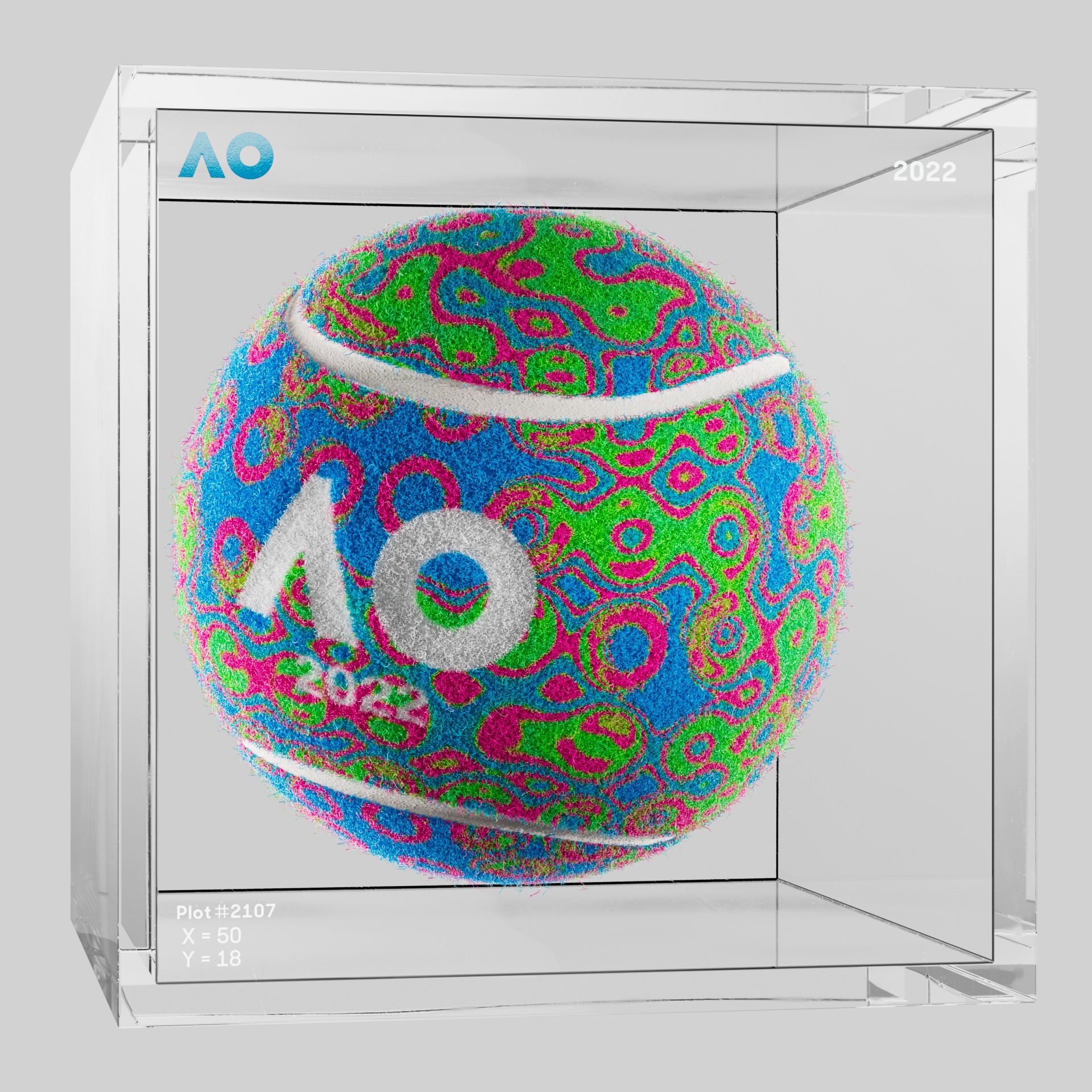 The Australian Open - The Australian Open Art Ball - AO Art Ball #387 - NFT # 387