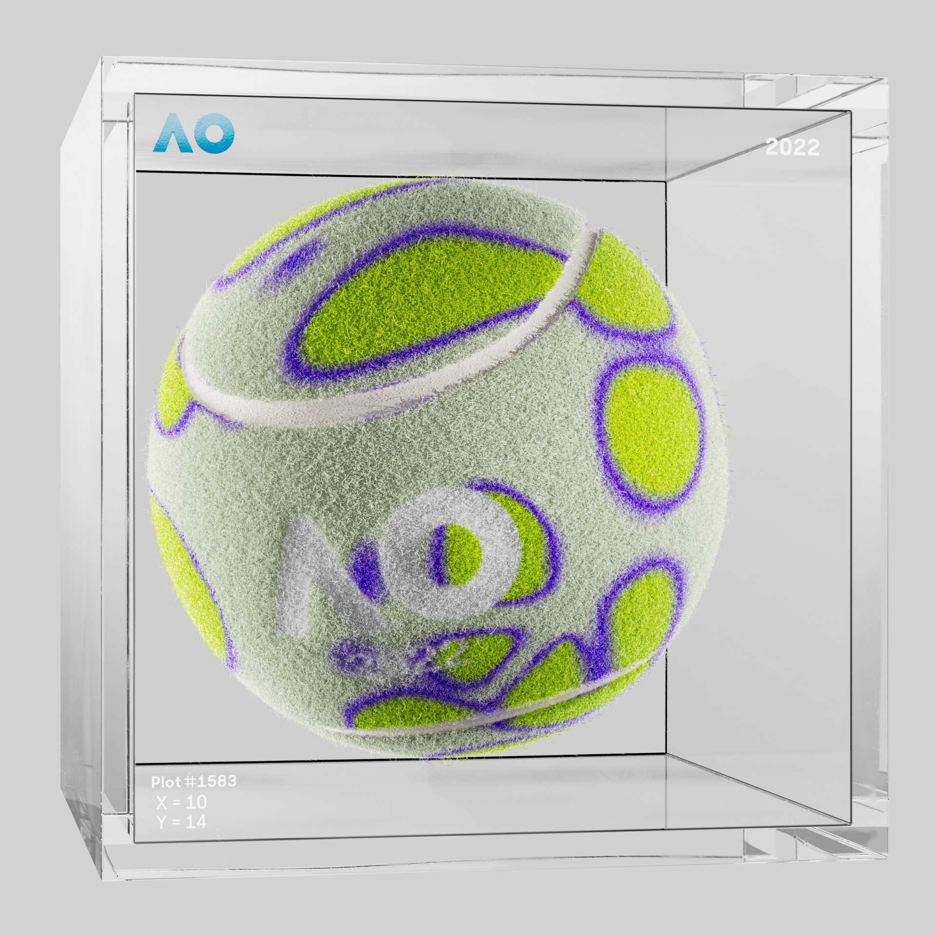 The Australian Open - The Australian Open Art Ball - AO Art Ball #3874 - NFT # 3874