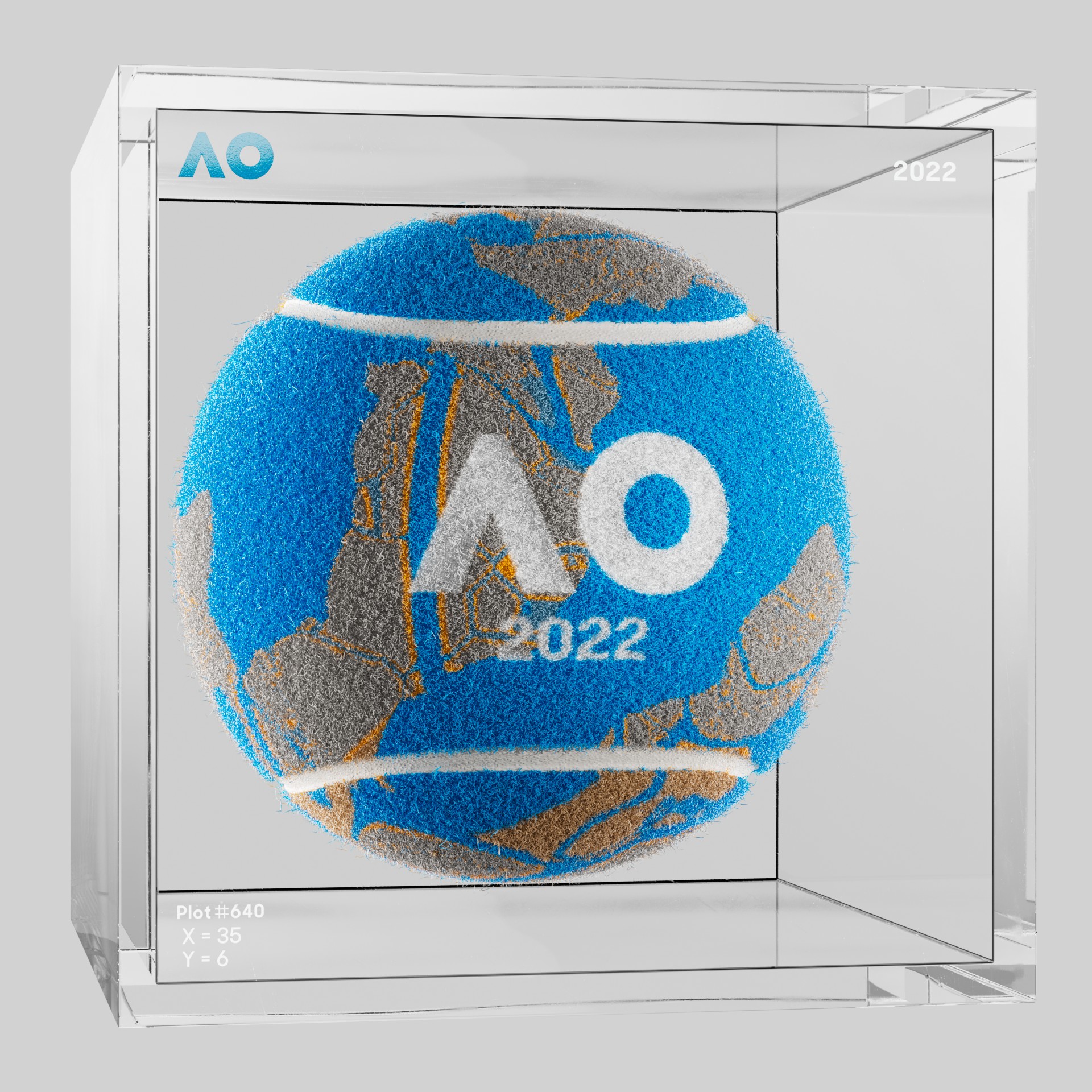 The Australian Open - The Australian Open Art Ball - AO Art Ball #3877 - NFT # 3877