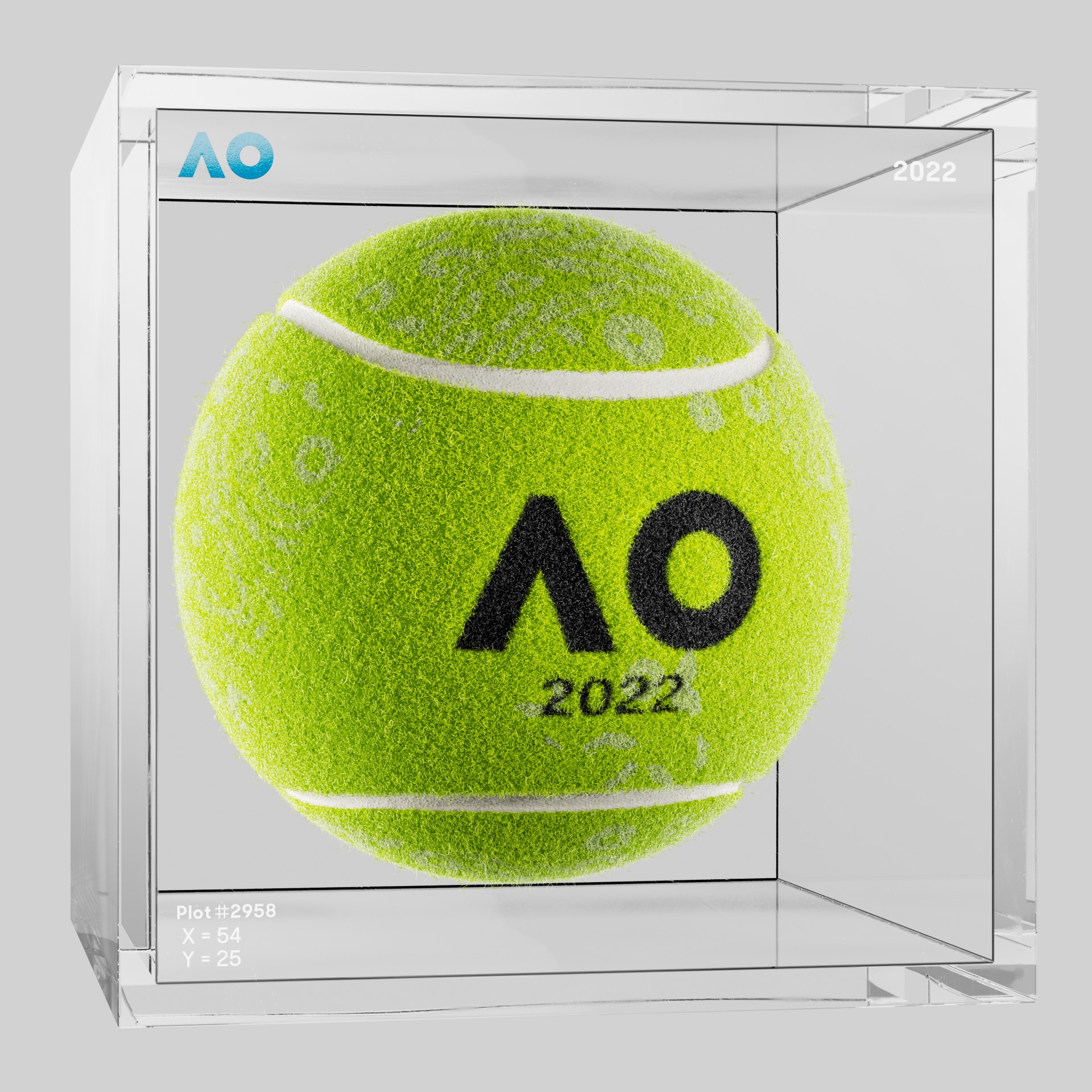 The Australian Open - The Australian Open Art Ball - AO Art Ball #3878 - NFT # 3878