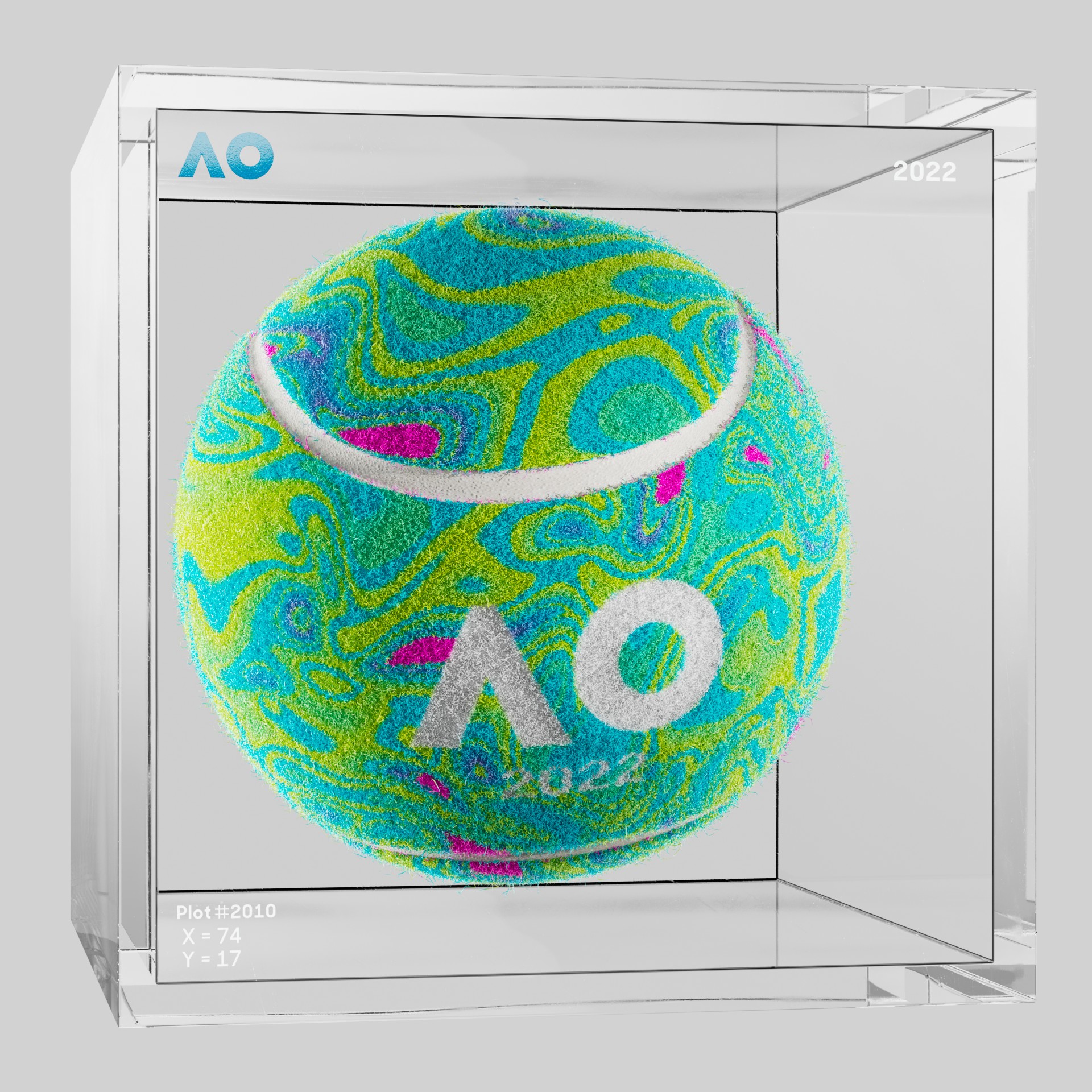 The Australian Open - The Australian Open Art Ball - AO Art Ball #3880 - NFT # 3880