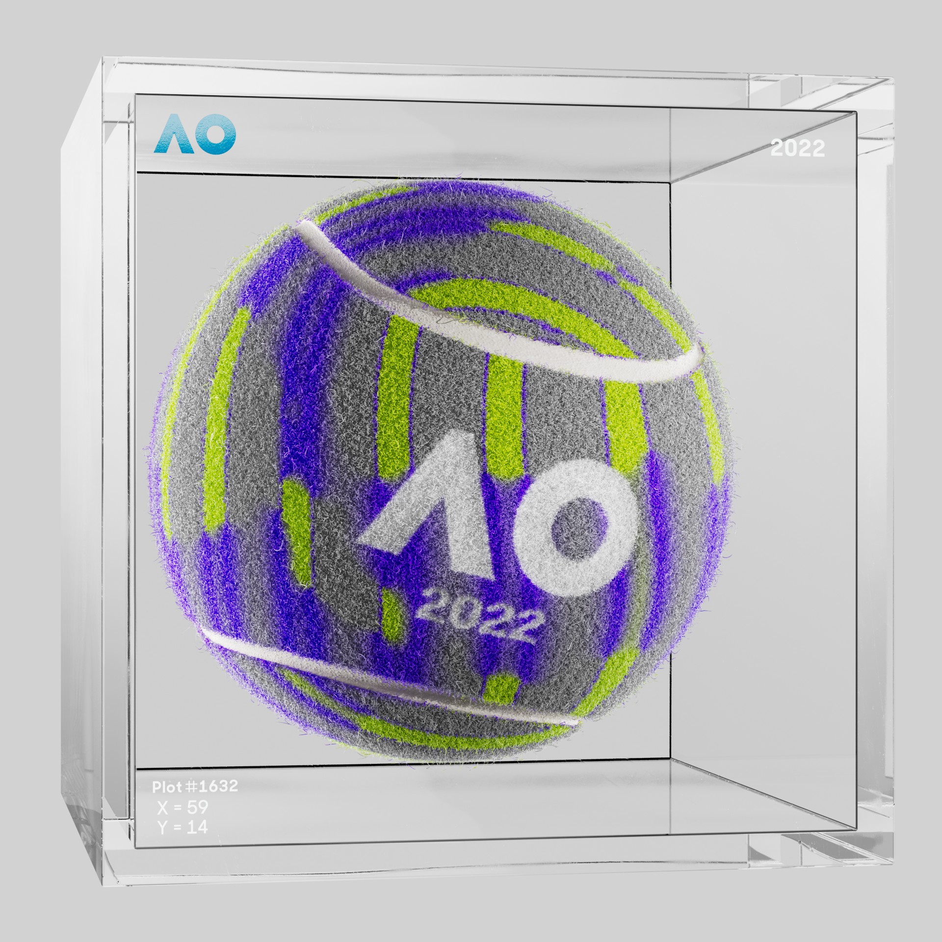 The Australian Open - The Australian Open Art Ball - AO Art Ball #3884 - NFT # 3884