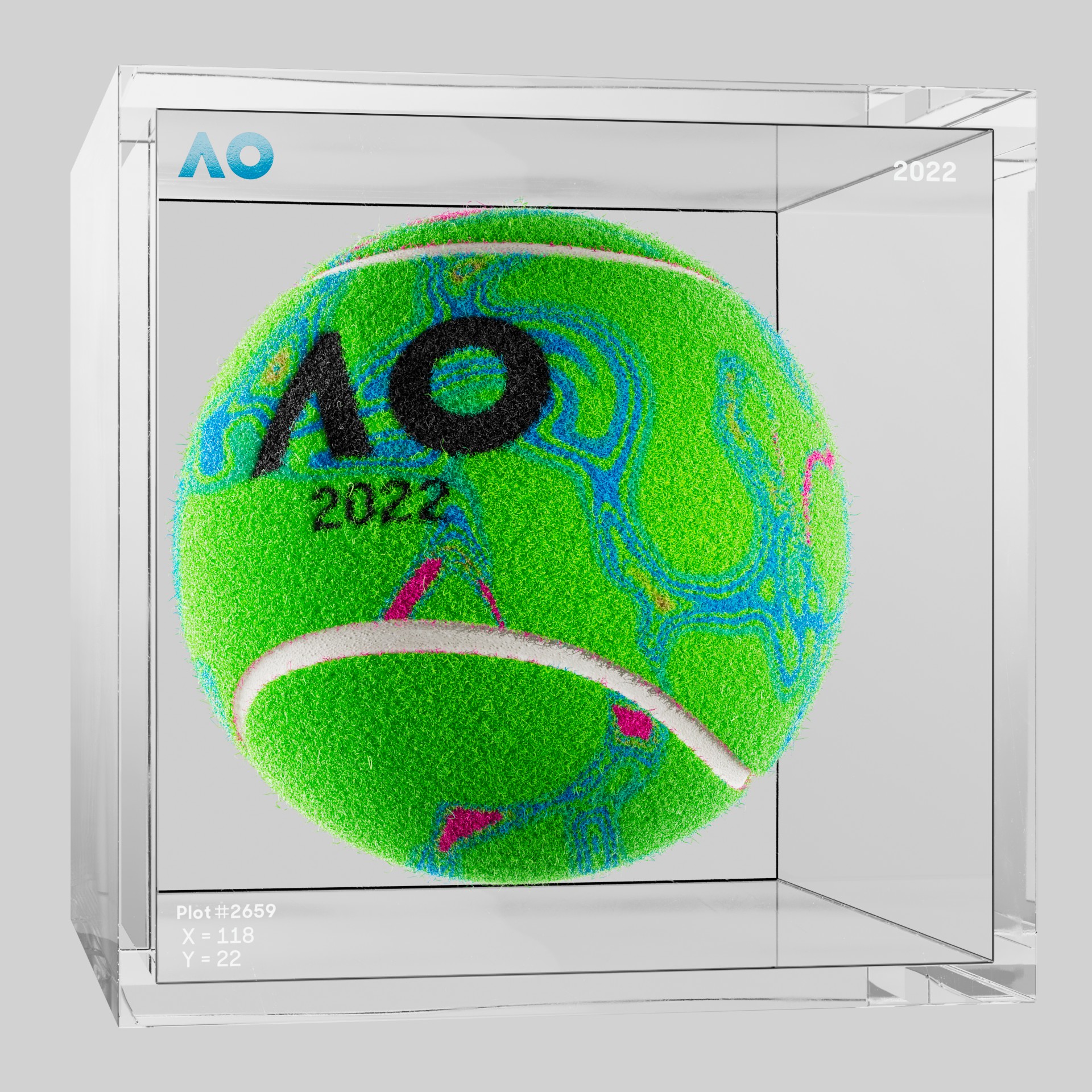 The Australian Open - The Australian Open Art Ball - AO Art Ball #3886 - NFT # 3886