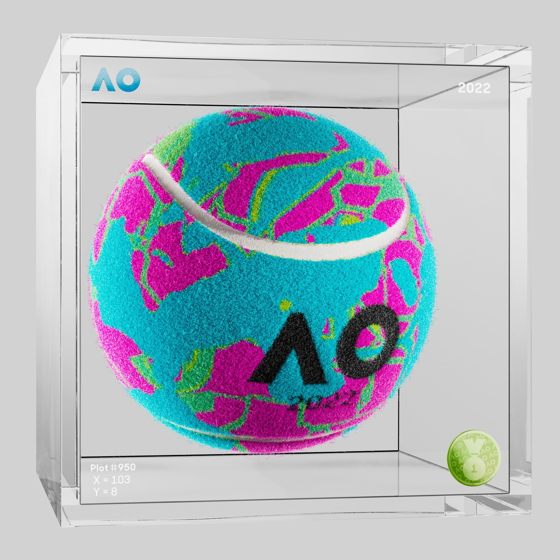 The Australian Open - The Australian Open Art Ball - AO Art Ball #3887 - NFT # 3887