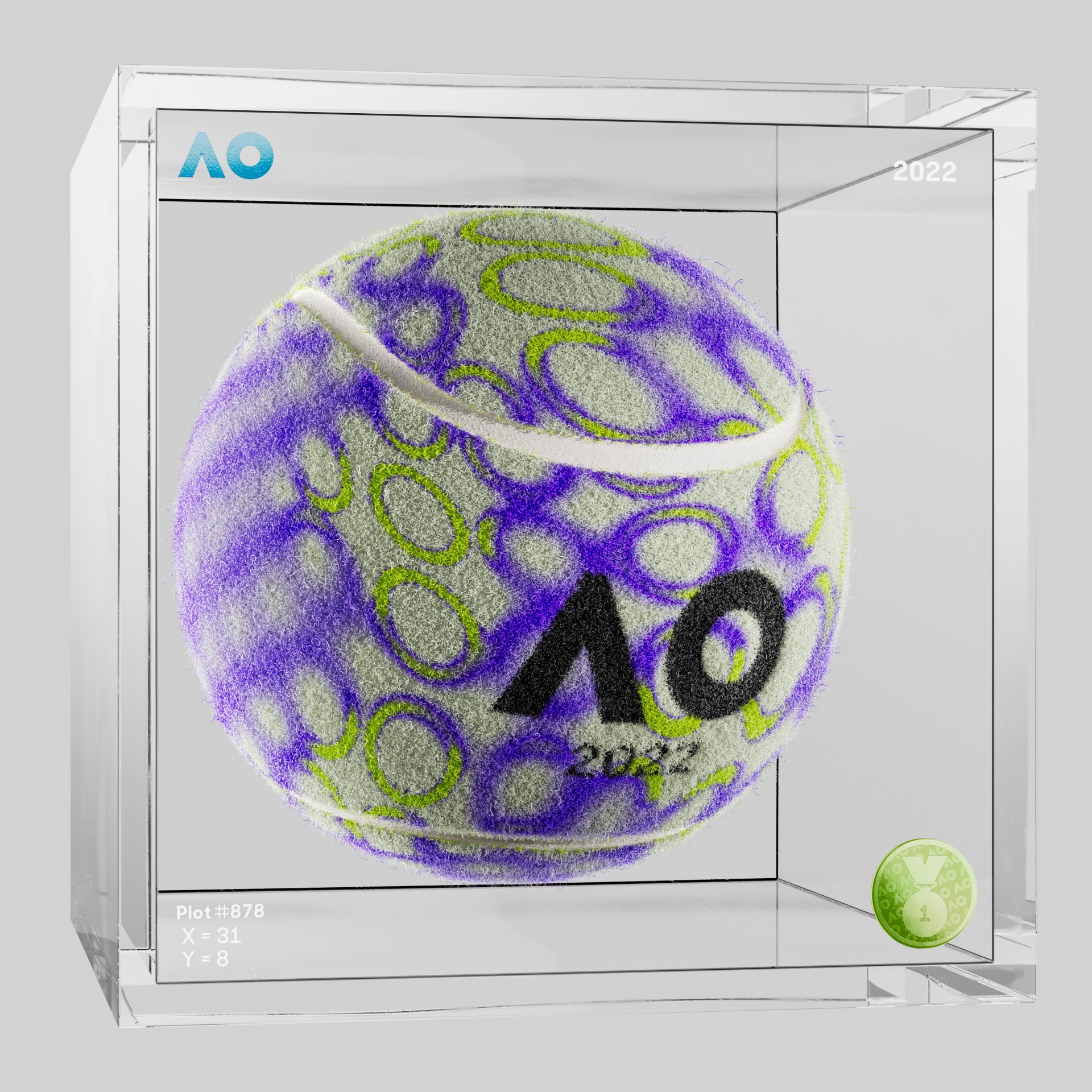The Australian Open - The Australian Open Art Ball - AO Art Ball #3888 - NFT # 3888