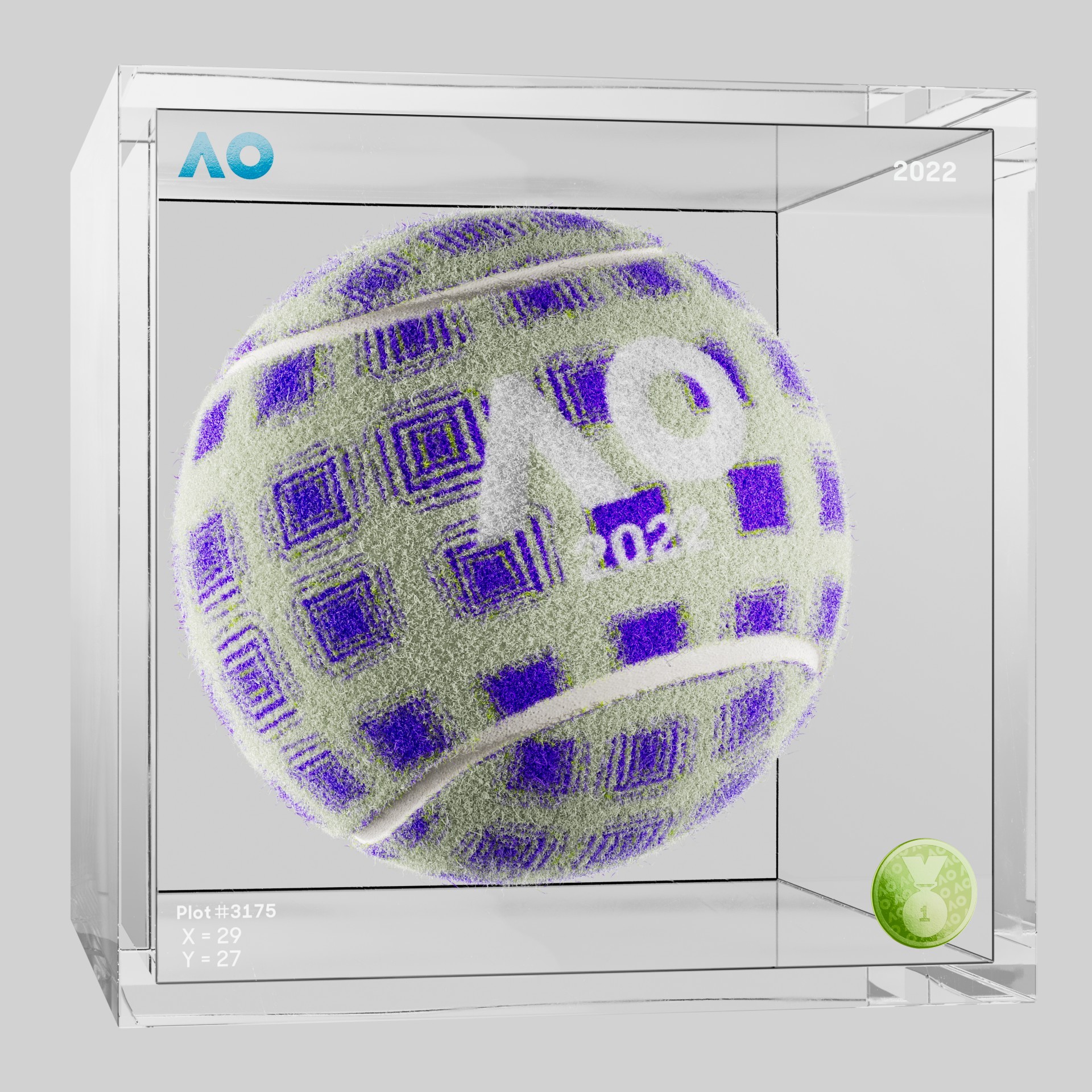 The Australian Open - The Australian Open Art Ball - AO Art Ball #3890 - NFT # 3890