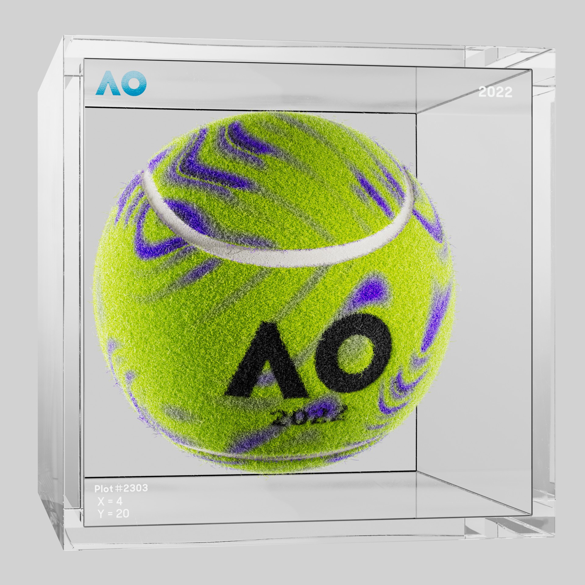 The Australian Open - The Australian Open Art Ball - AO Art Ball #3893 - NFT # 3893