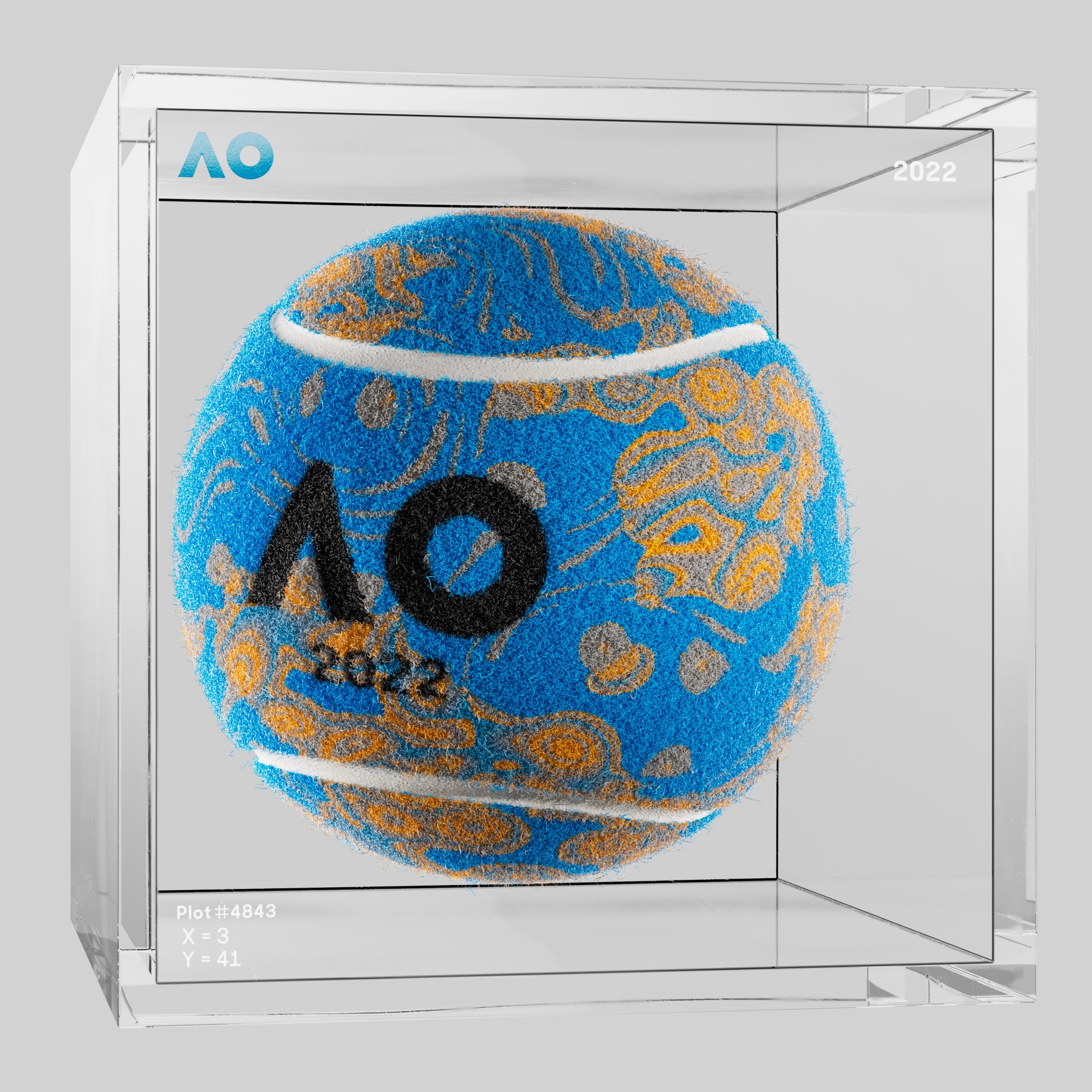 The Australian Open - The Australian Open Art Ball - AO Art Ball #3894 - NFT # 3894