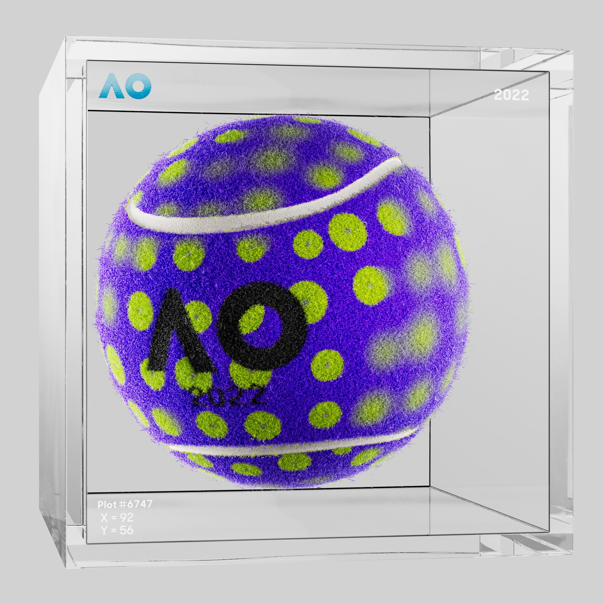 The Australian Open - The Australian Open Art Ball - AO Art Ball #390 - NFT # 390