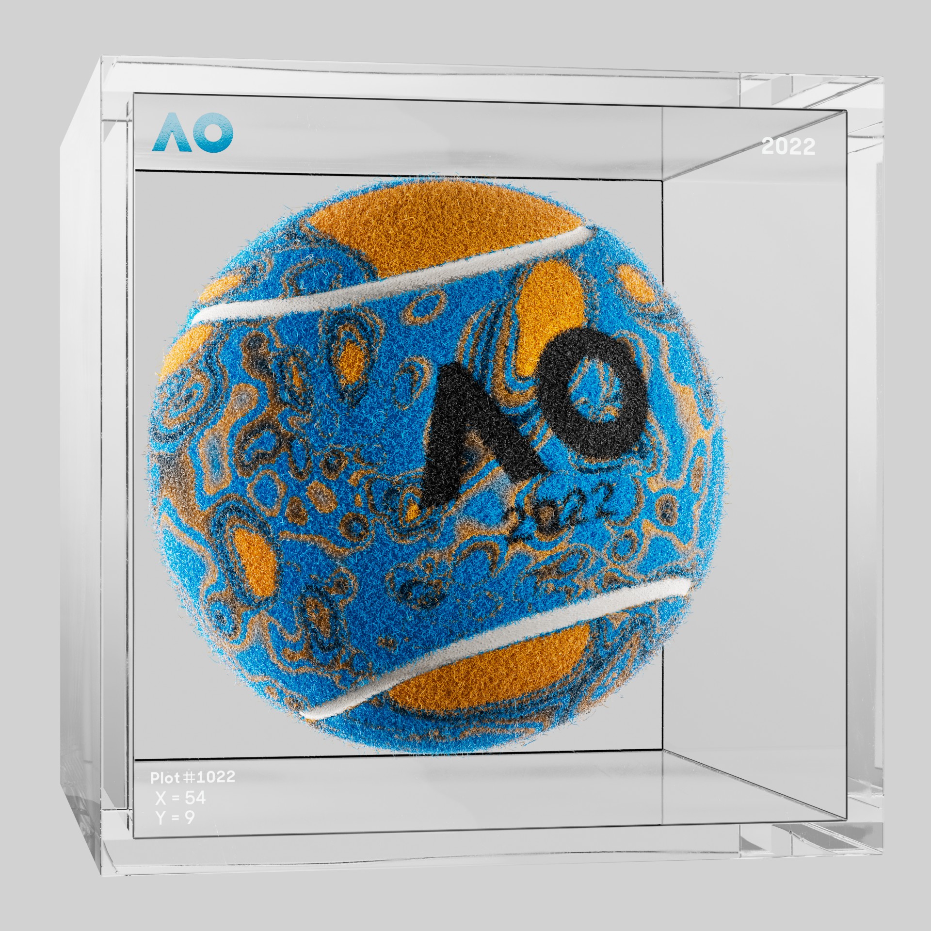 The Australian Open - The Australian Open Art Ball - AO Art Ball #3900 - NFT # 3900