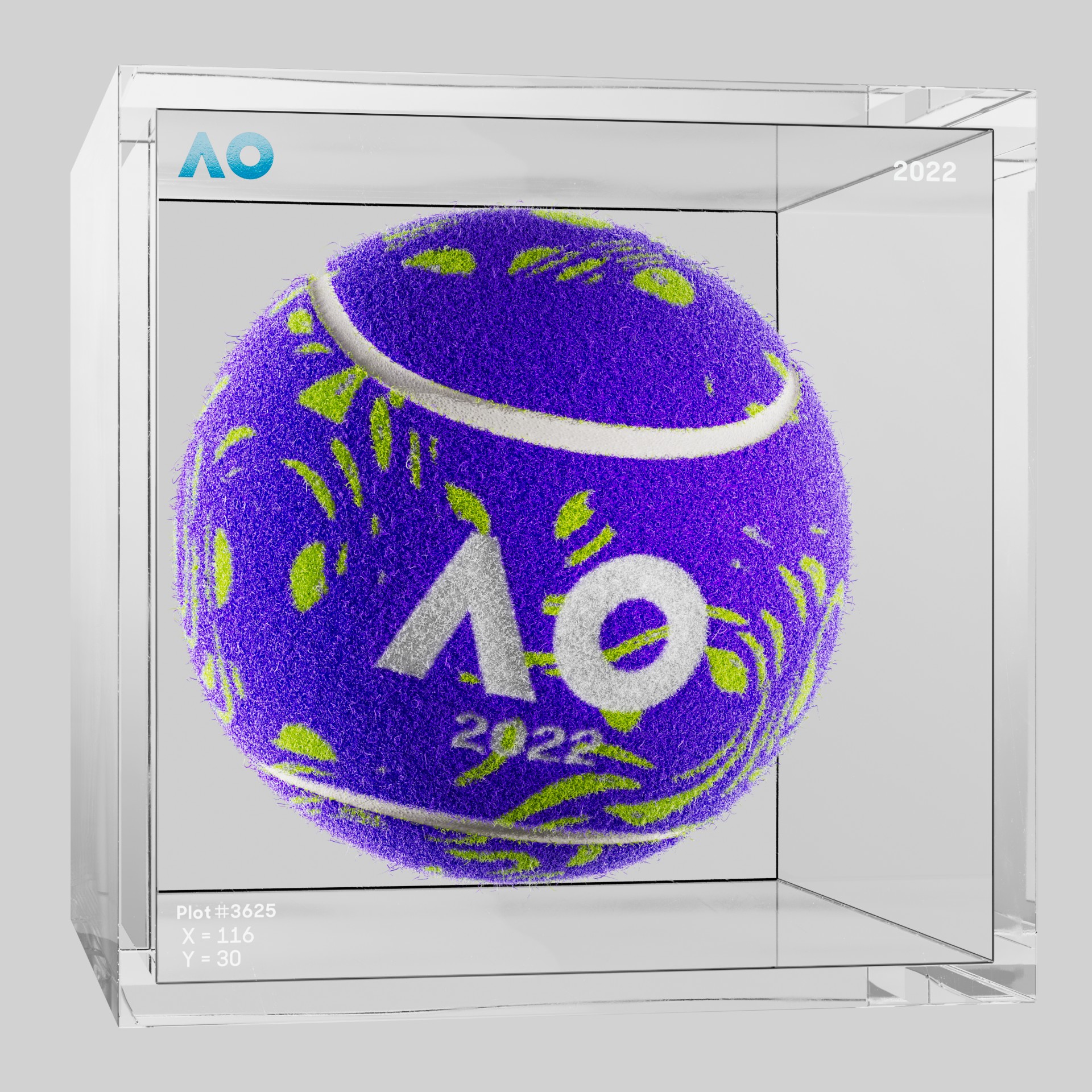 The Australian Open - The Australian Open Art Ball - AO Art Ball #3902 - NFT # 3902