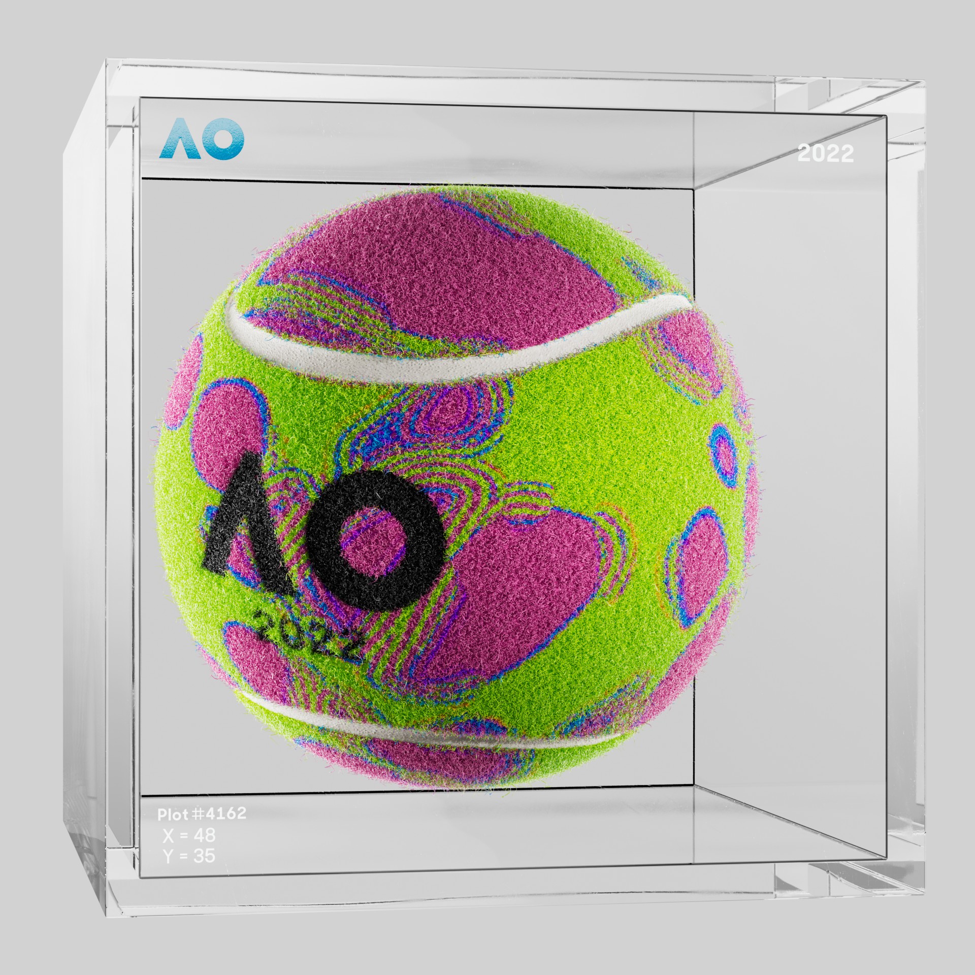 The Australian Open - The Australian Open Art Ball - AO Art Ball #3906 - NFT # 3906