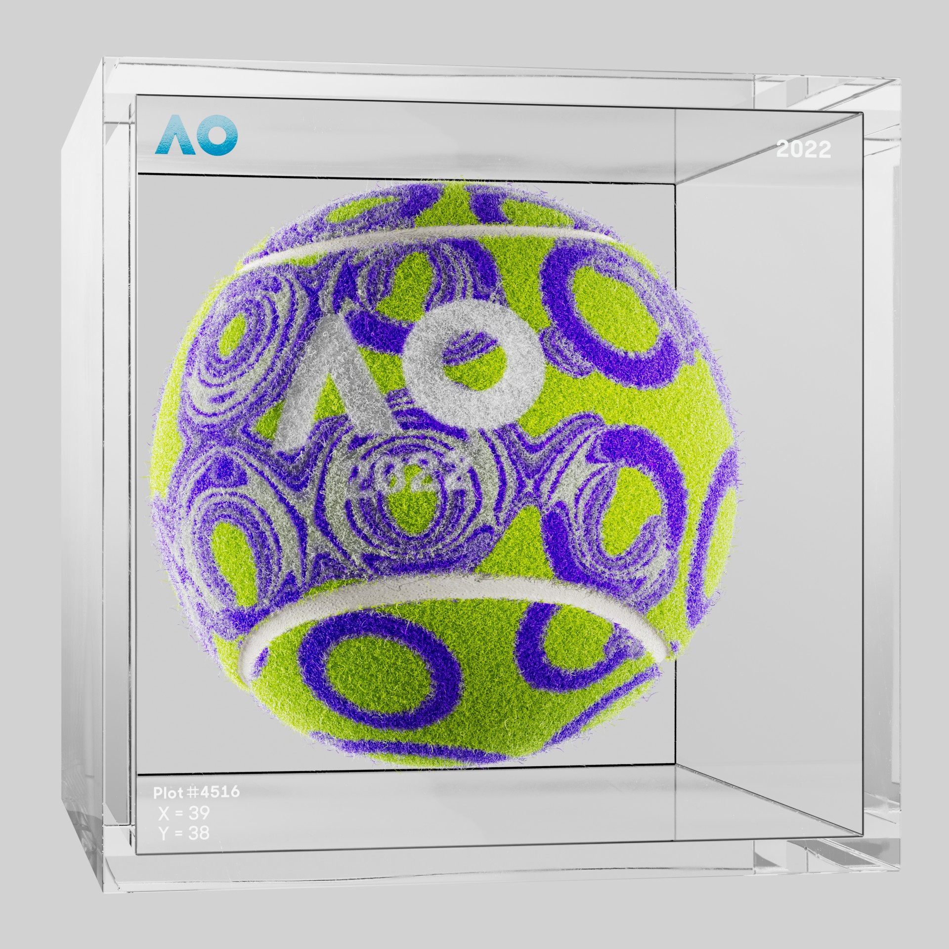The Australian Open - The Australian Open Art Ball - AO Art Ball #391 - NFT # 391