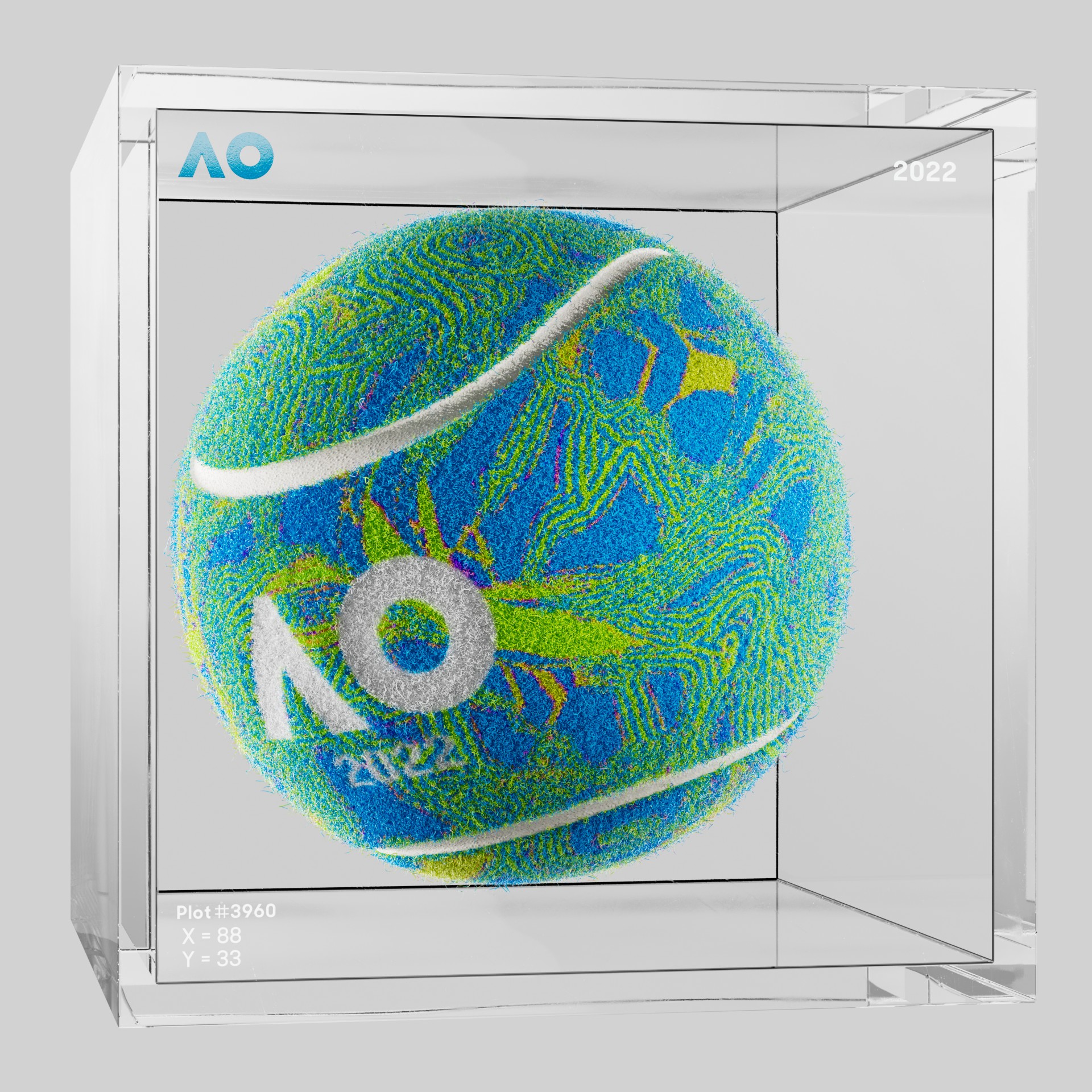 The Australian Open - The Australian Open Art Ball - AO Art Ball #3914 - NFT # 3914