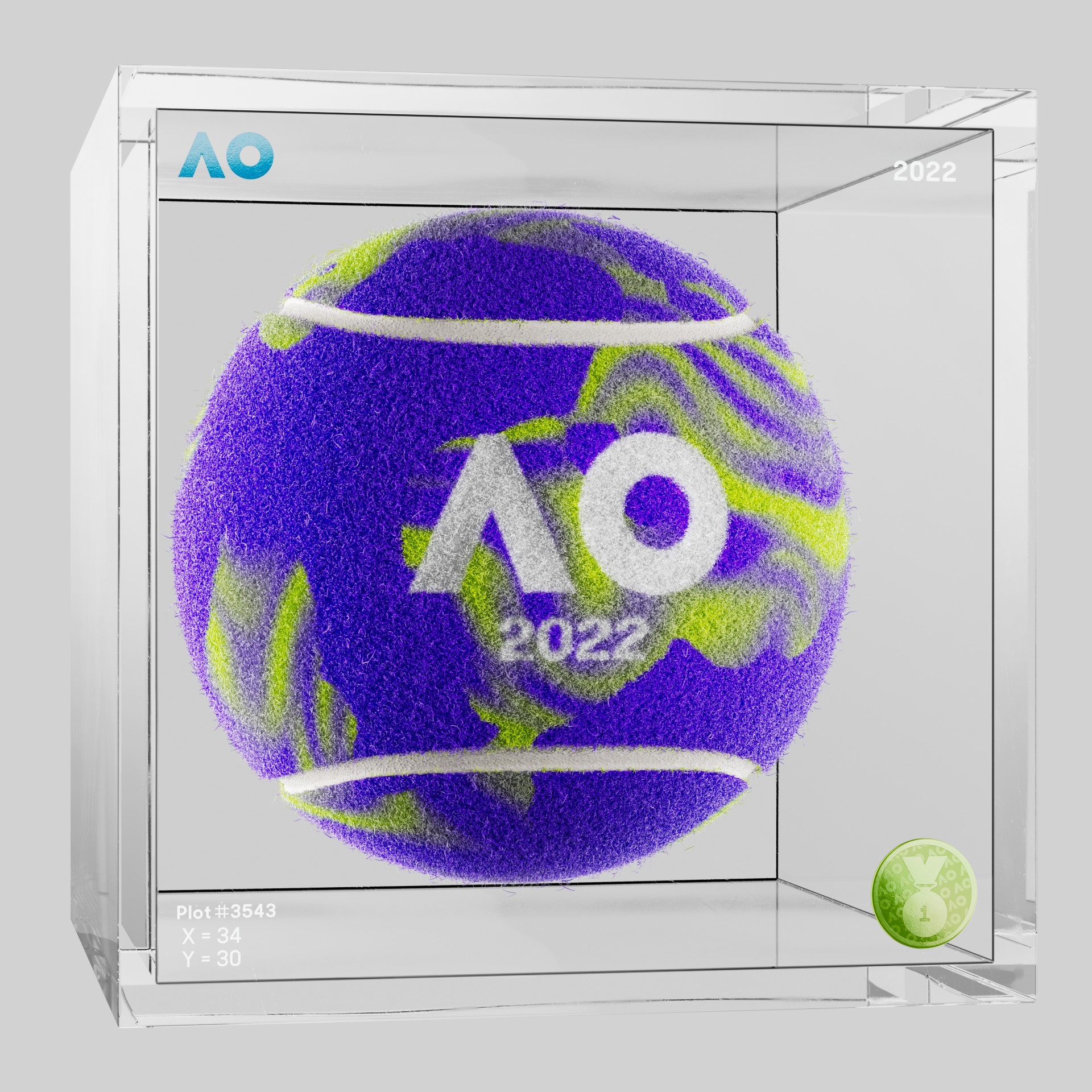 The Australian Open - The Australian Open Art Ball - AO Art Ball #3915 - NFT # 3915