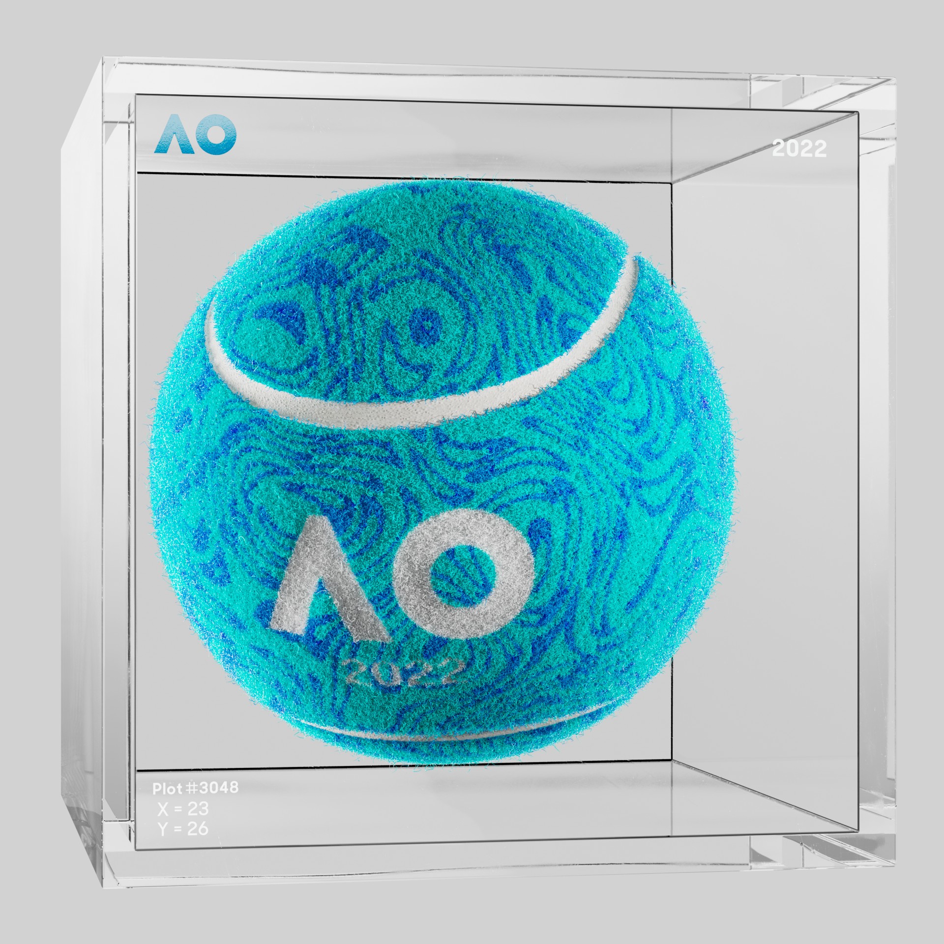 The Australian Open - The Australian Open Art Ball - AO Art Ball #3919 - NFT # 3919