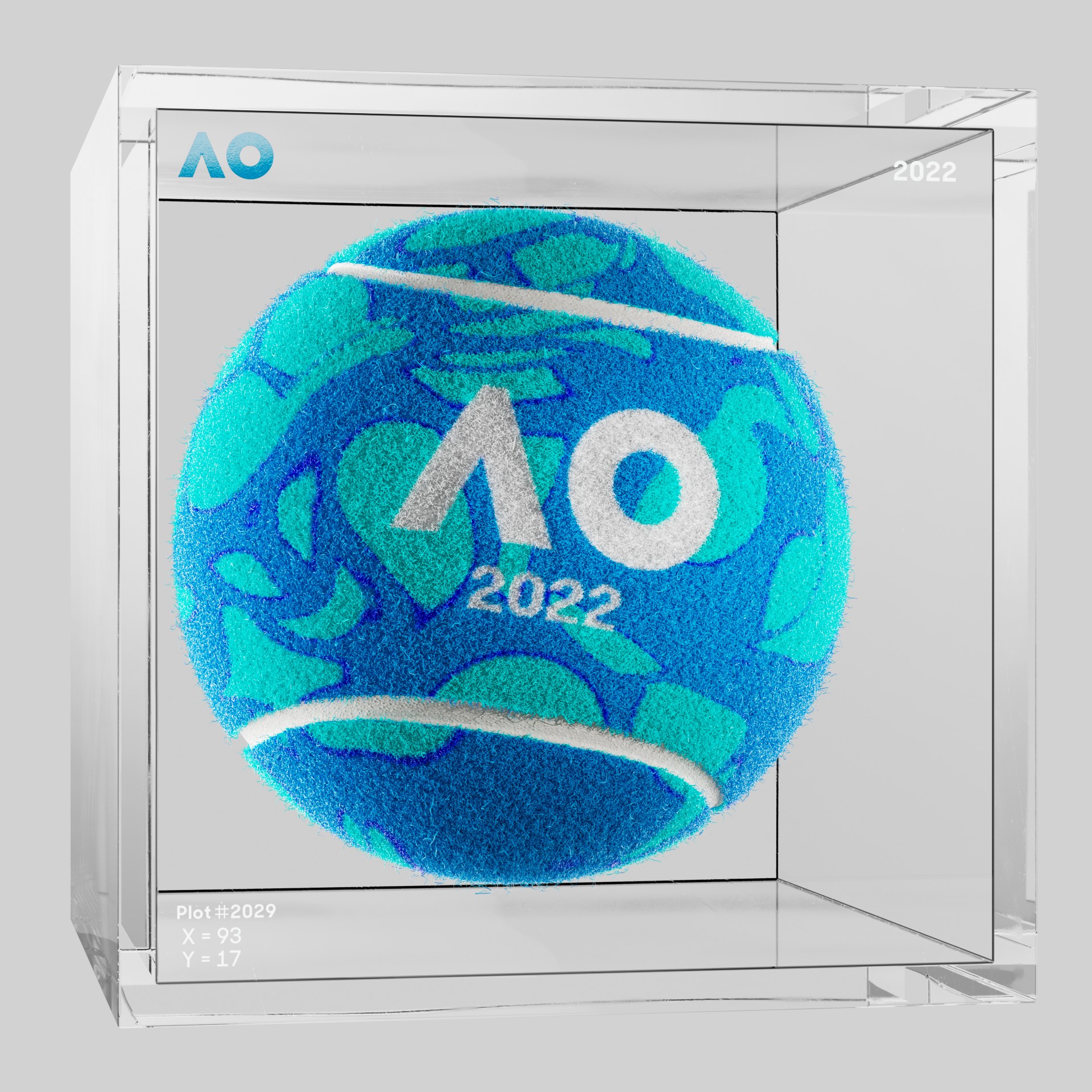 The Australian Open - The Australian Open Art Ball - AO Art Ball #3922 - NFT # 3922