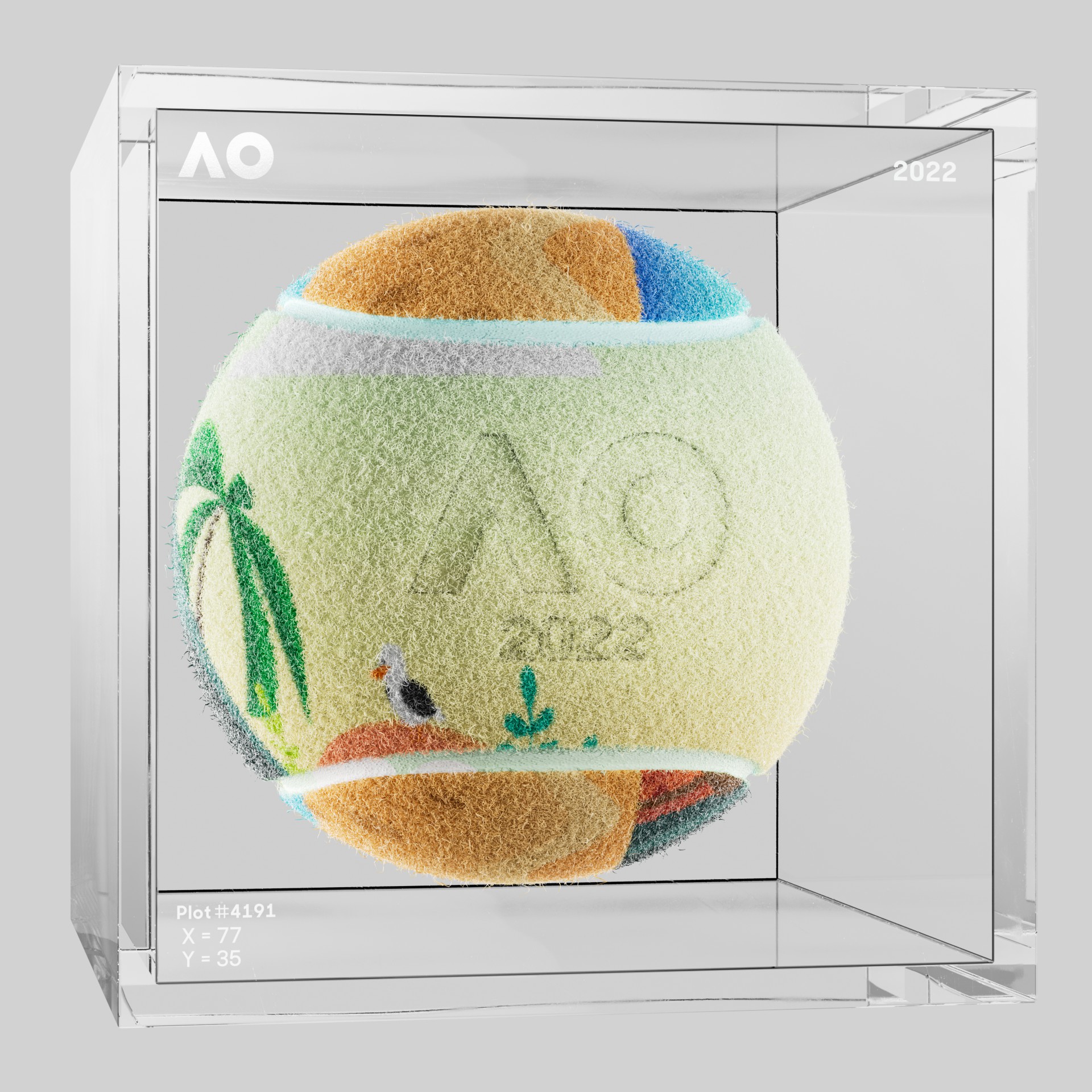 The Australian Open - The Australian Open Art Ball - AO Art Ball #3925 - NFT # 3925