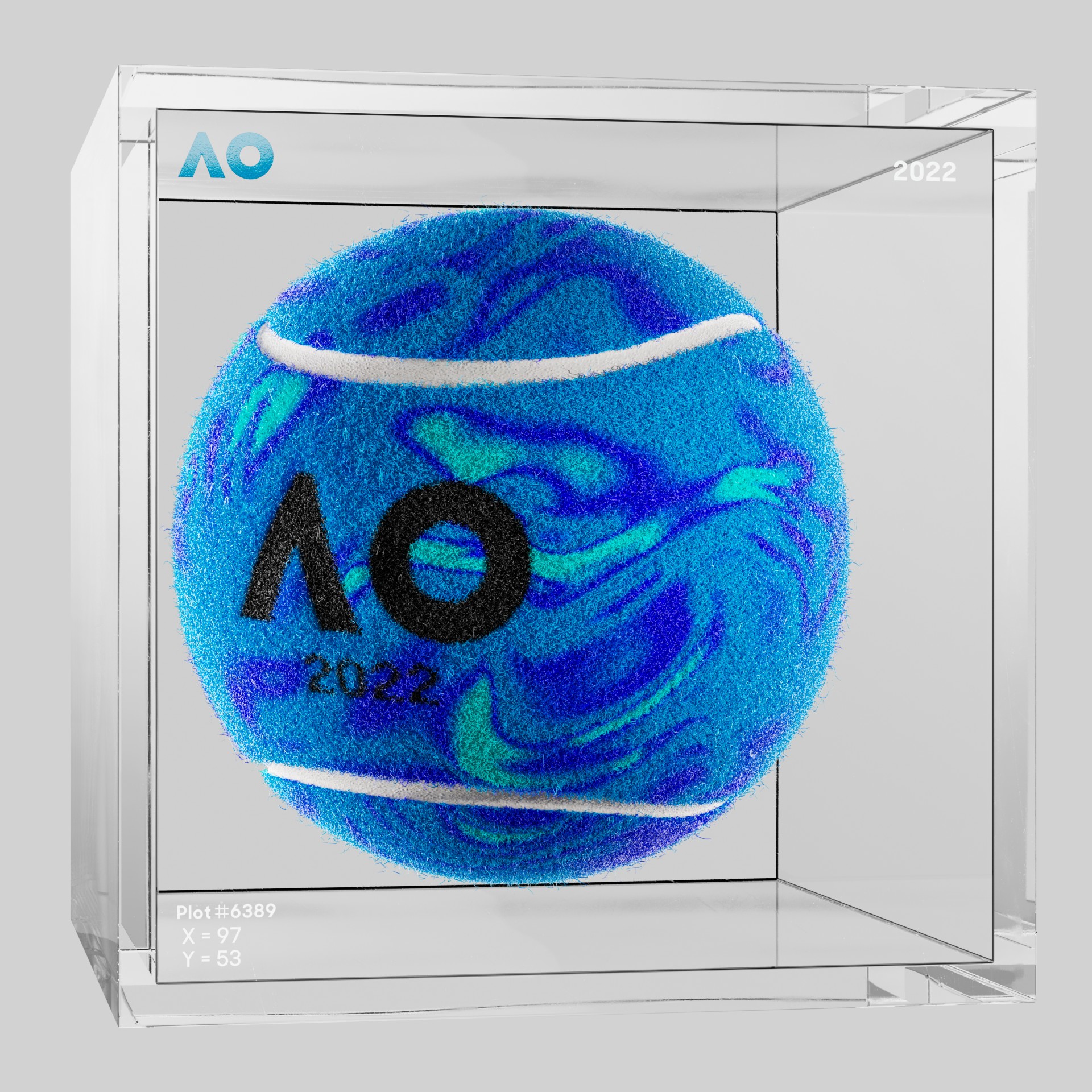 The Australian Open - The Australian Open Art Ball - AO Art Ball #3928 - NFT # 3928